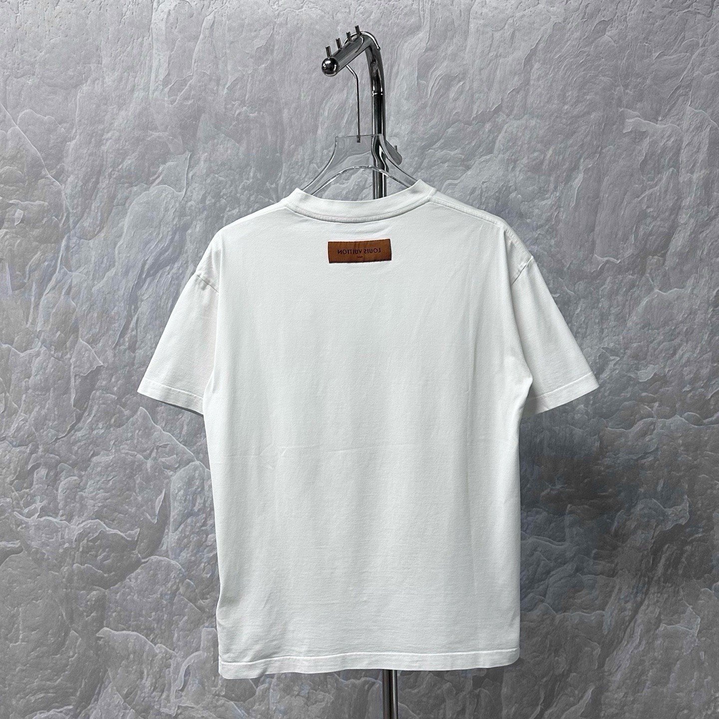 Louis Vuitton White Pigeon Print T-Shirt — back