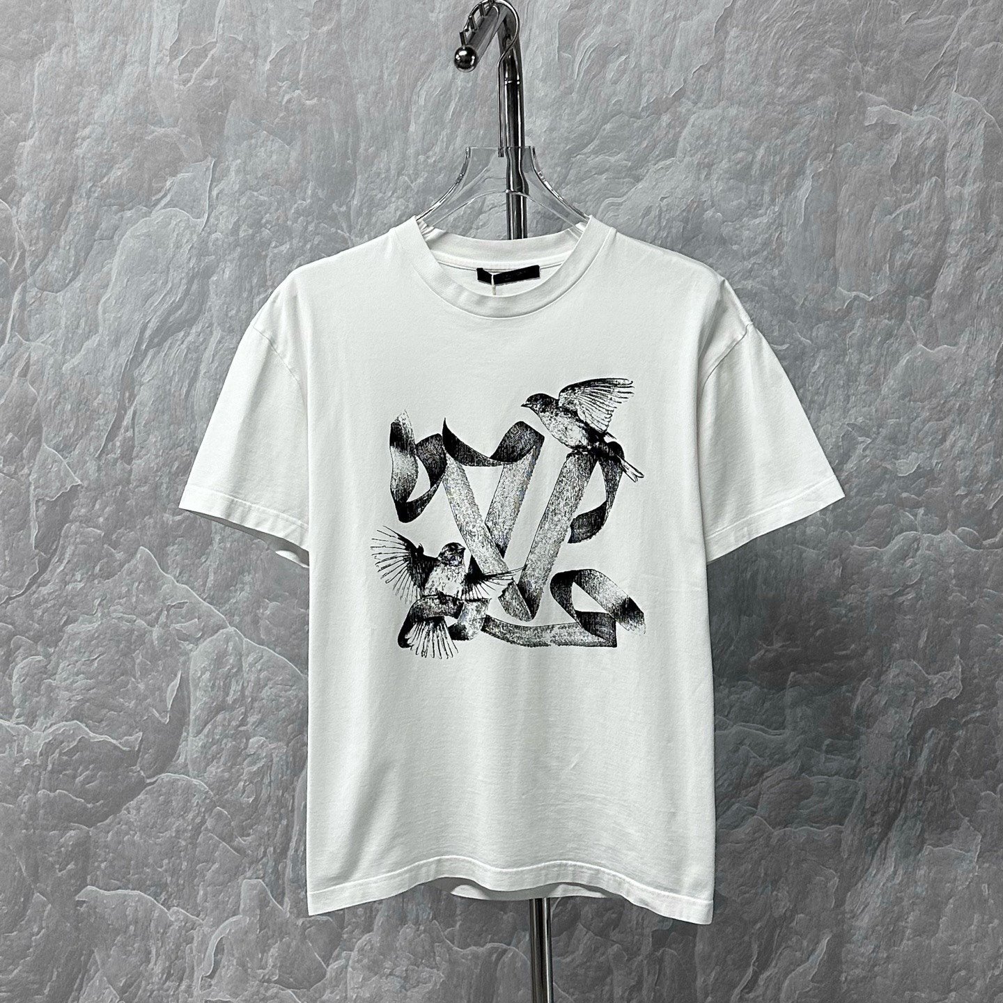Louis Vuitton White Pigeon Print T-Shirt