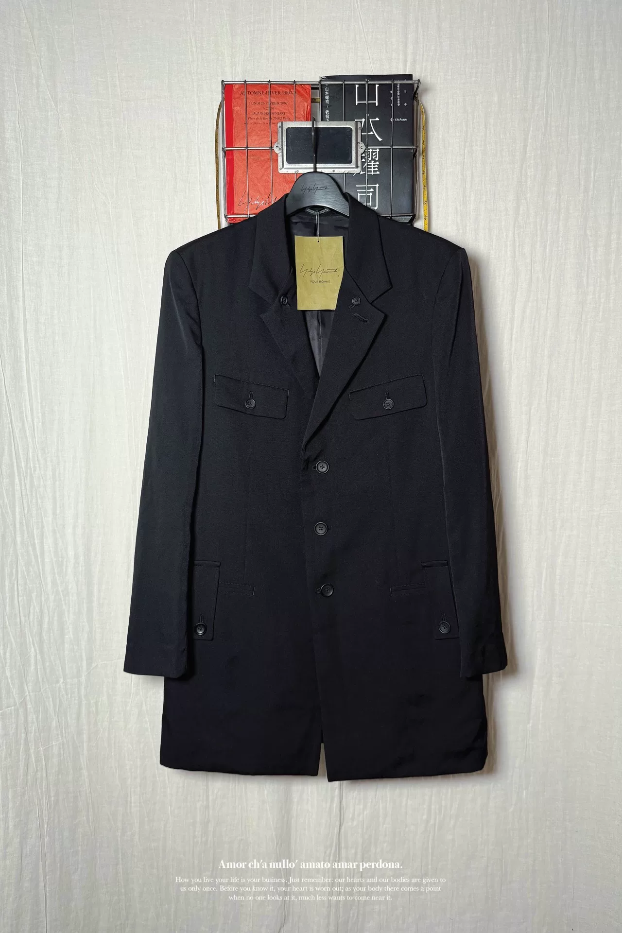 Yohji Yamamoto 23AW Layered Collar Suit — front