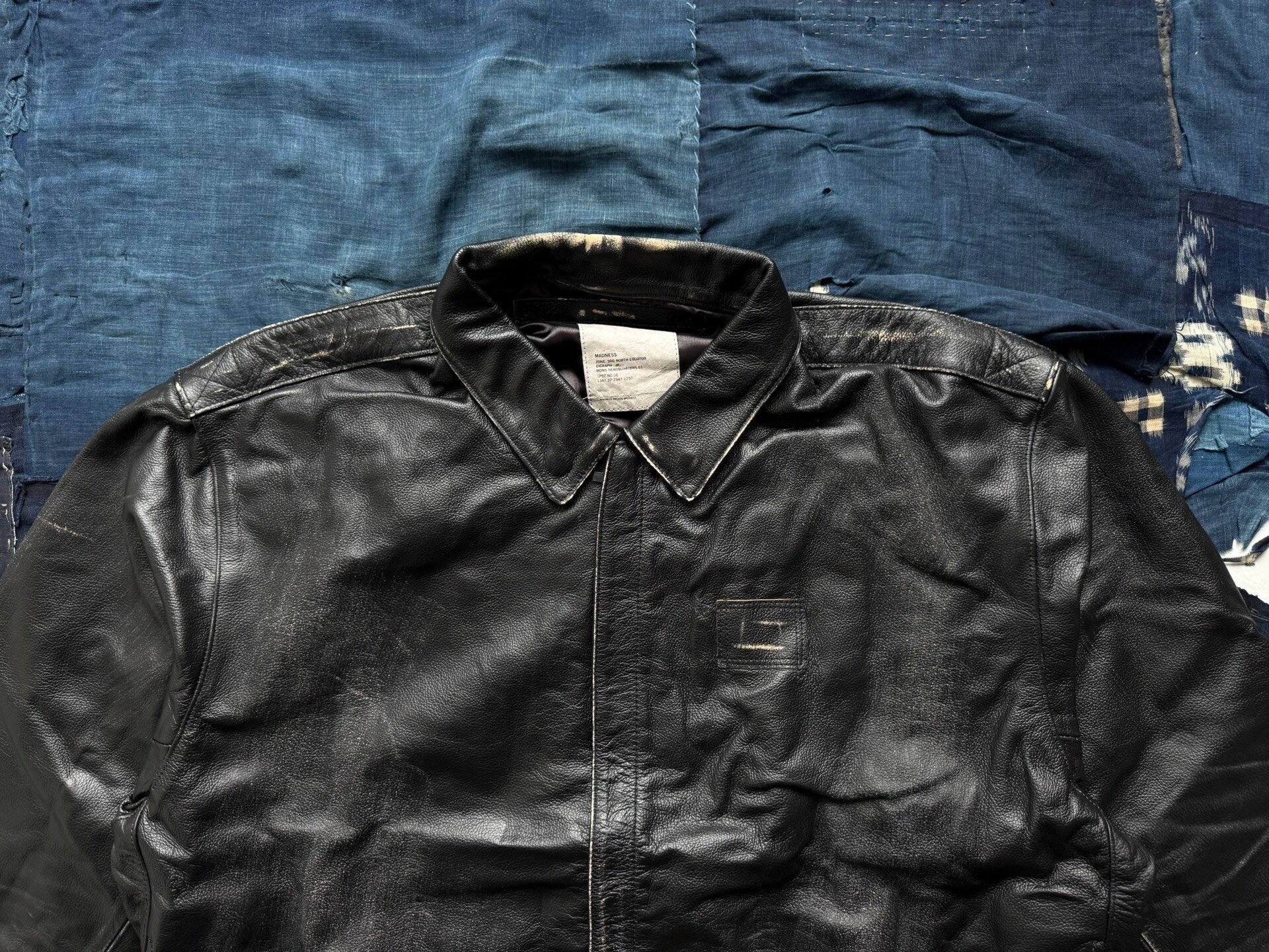 MADNESS LEATHER A2 AVIATOR JACKET — back