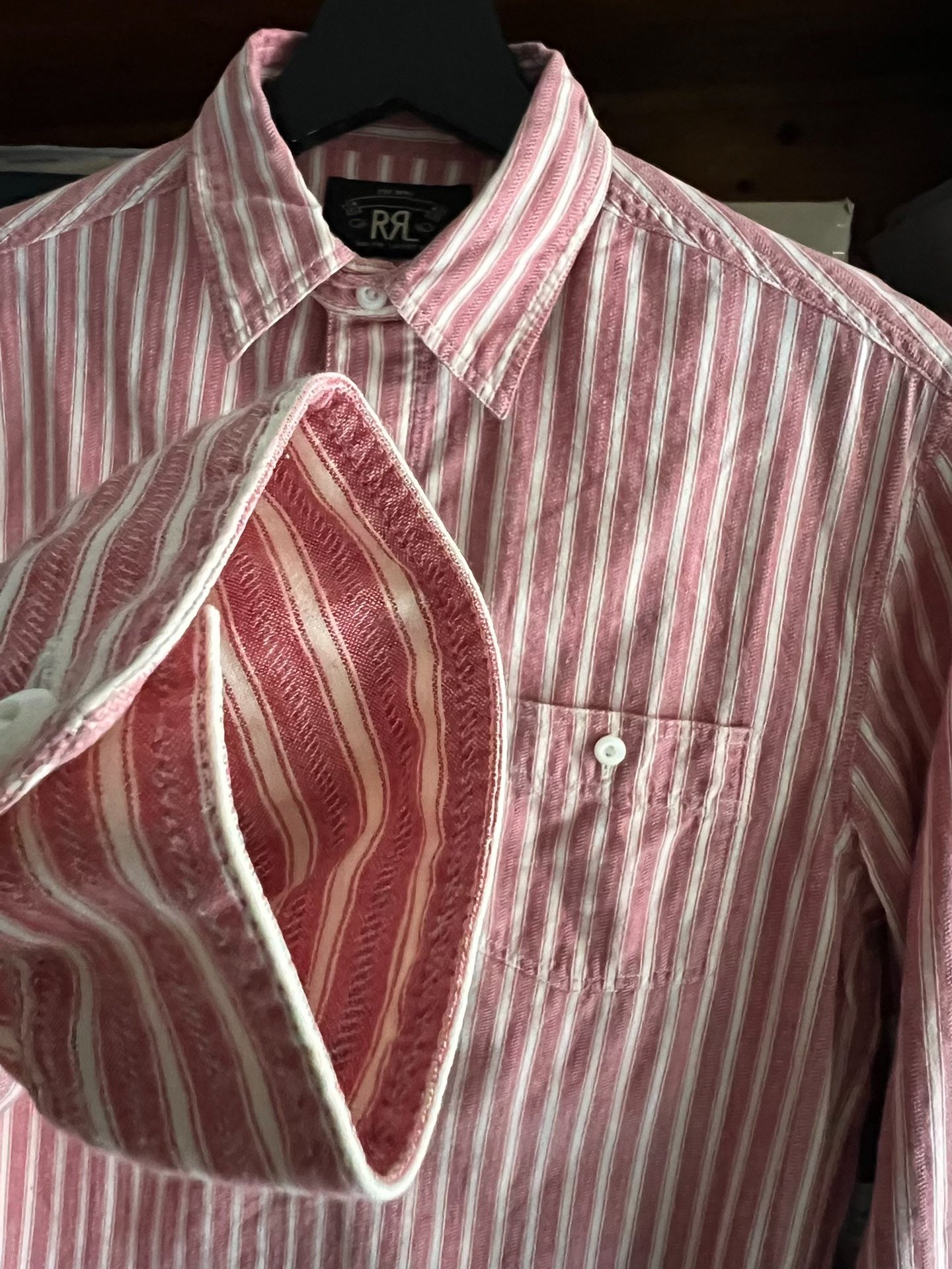 RRL Double RL Vintage Striped Pullover Shirt — back