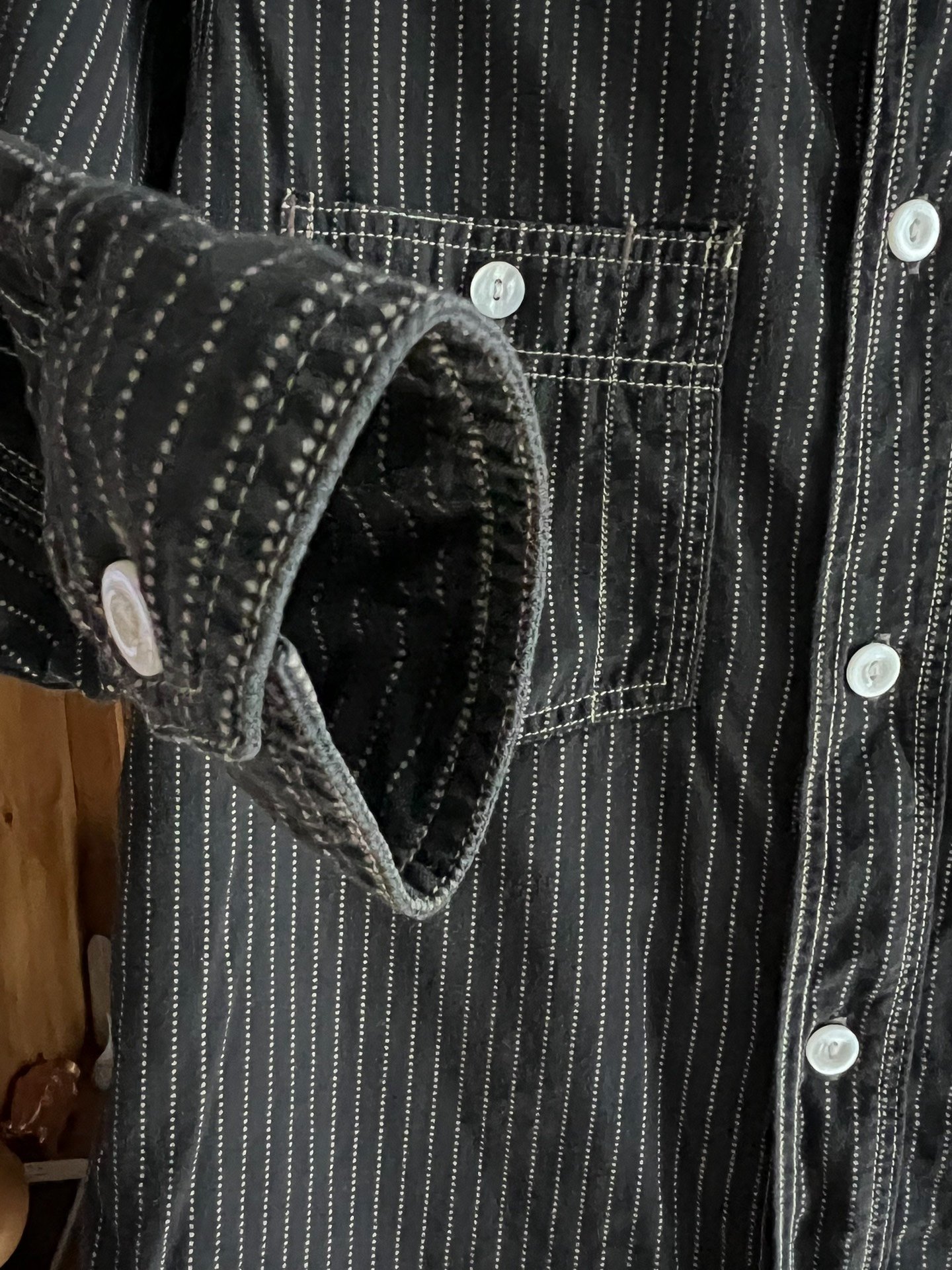 Freewheelers Black Wabash Work Shirt — front