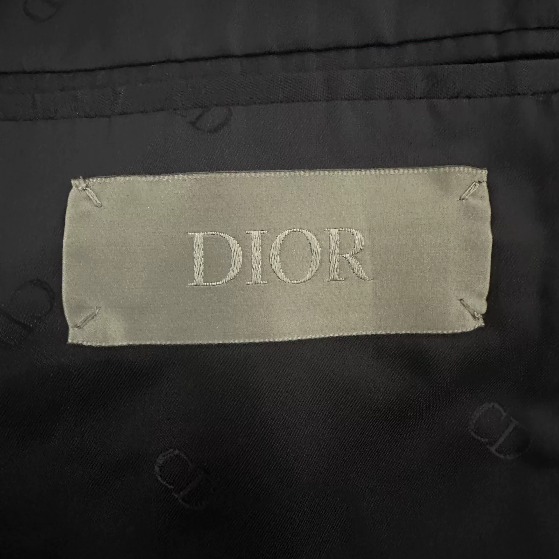 Dior New Double-Breasted Blue Blazer — label
