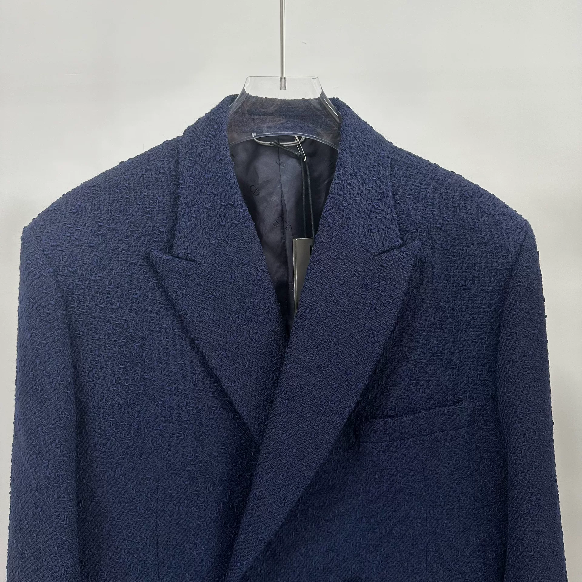 Dior New Double-Breasted Blue Blazer — front