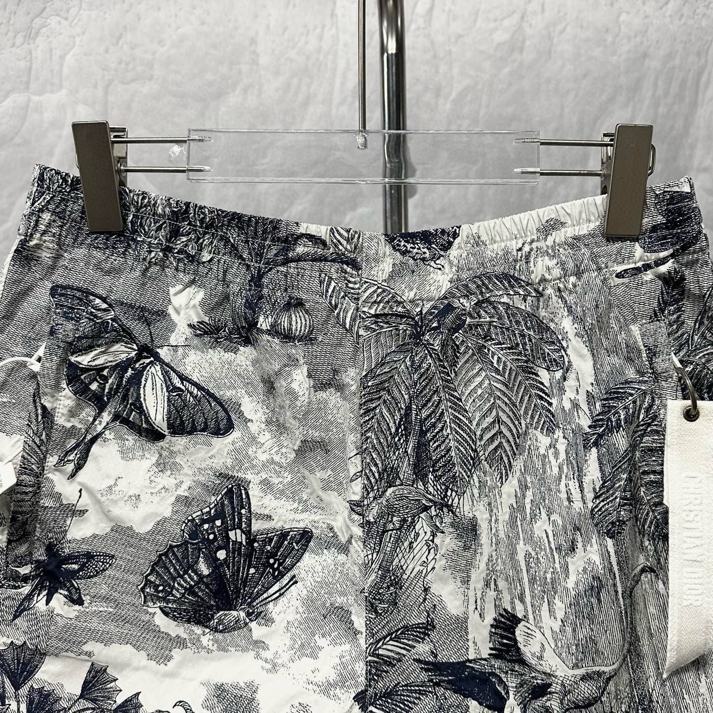 Dior Animal Print Zip Shorts — detail