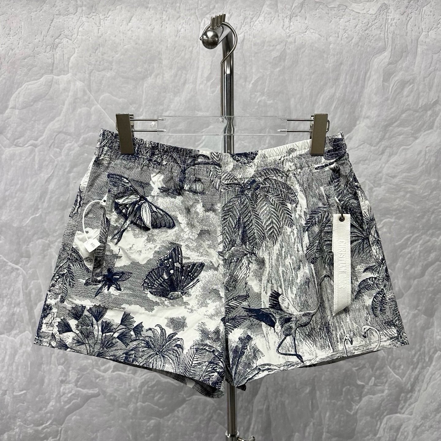 Dior Animal Print Zip Shorts — back