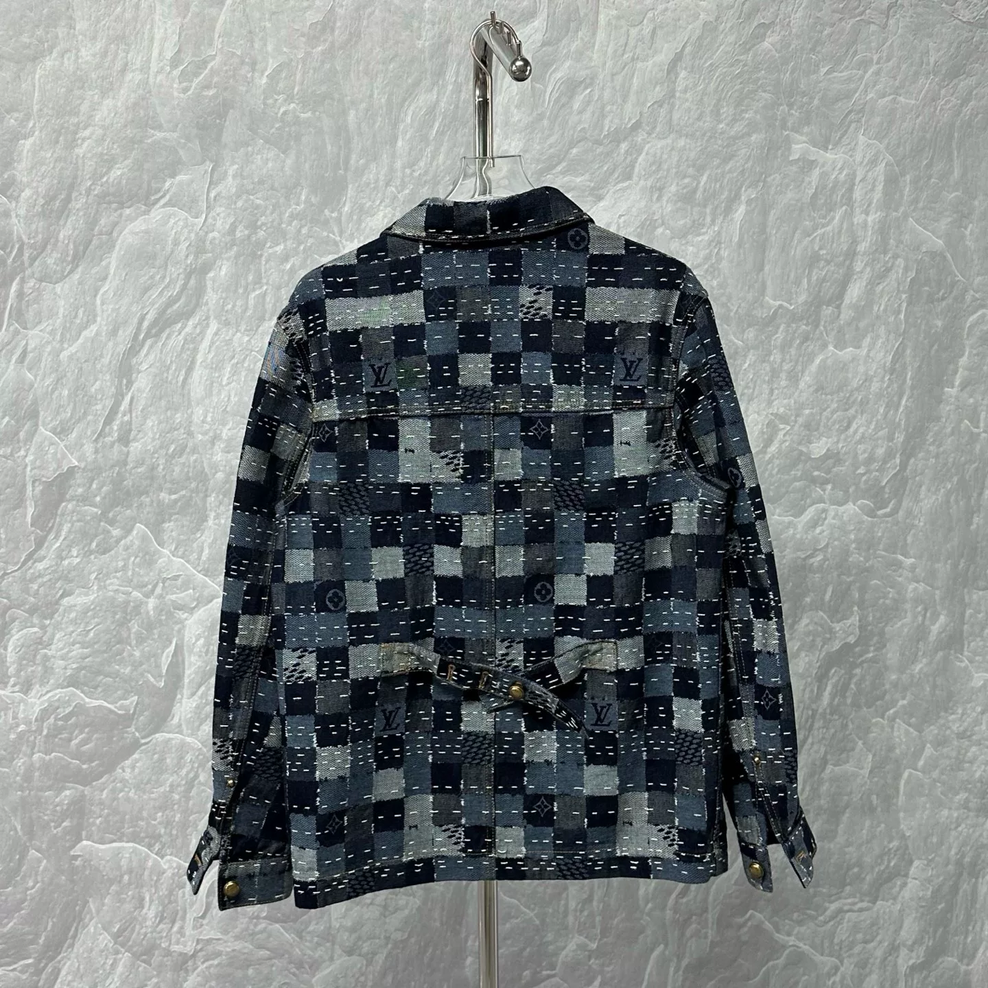 Louis Vuitton Nigo Checkerboard Denim Jacket — back