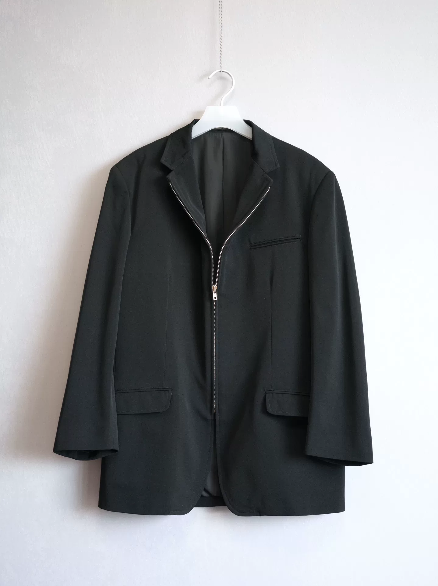 Yohji Yamamoto 02AW Leather Buckle Zip Jacket — front