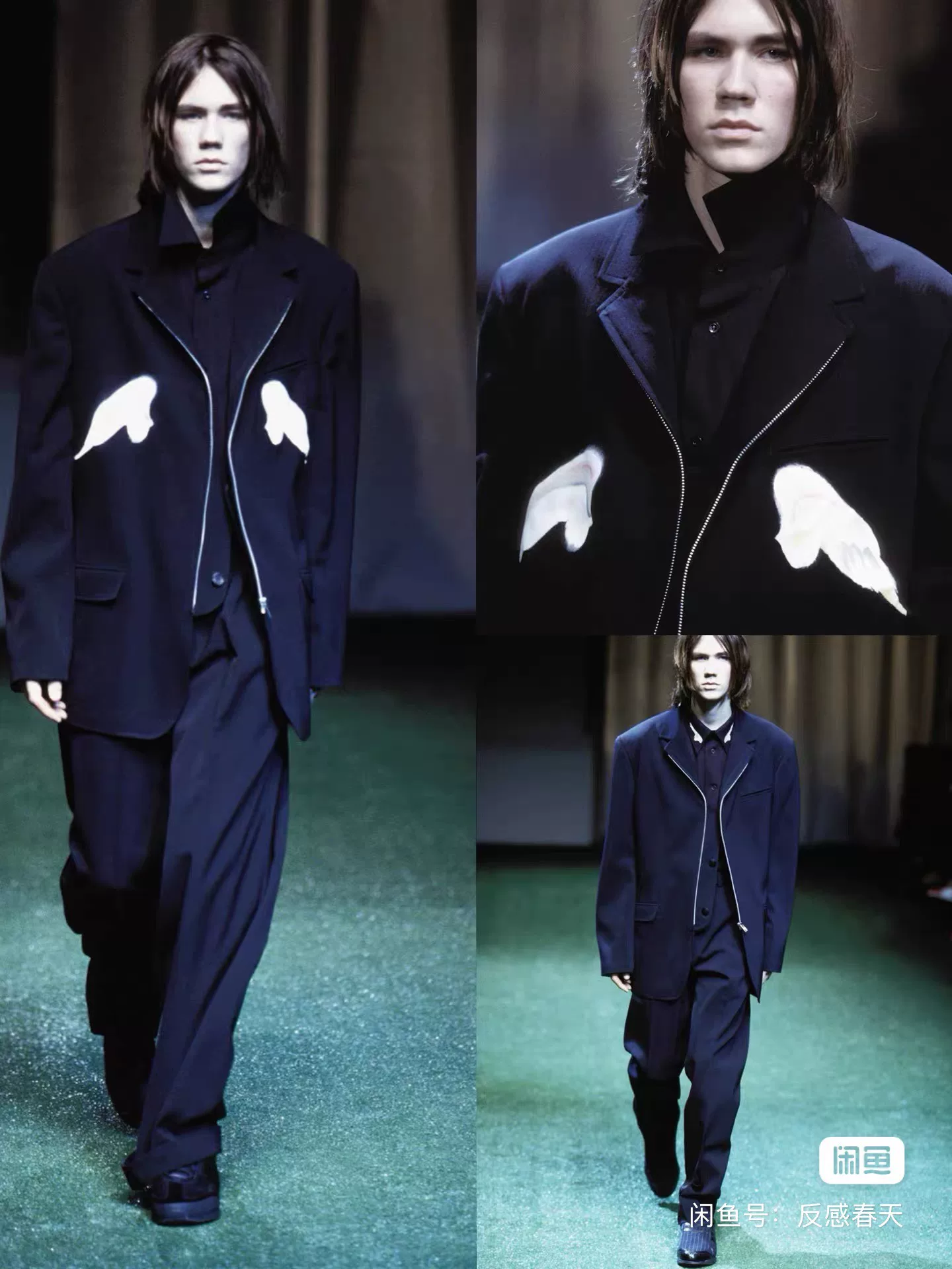Yohji Yamamoto 02AW Leather Buckle Zip Jacket — detail
