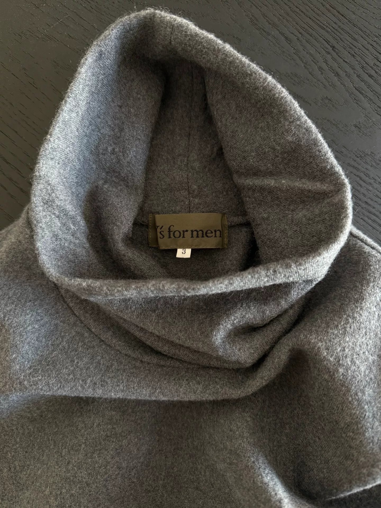 Yohji Yamamoto Y's Men's Wool Turtleneck — label