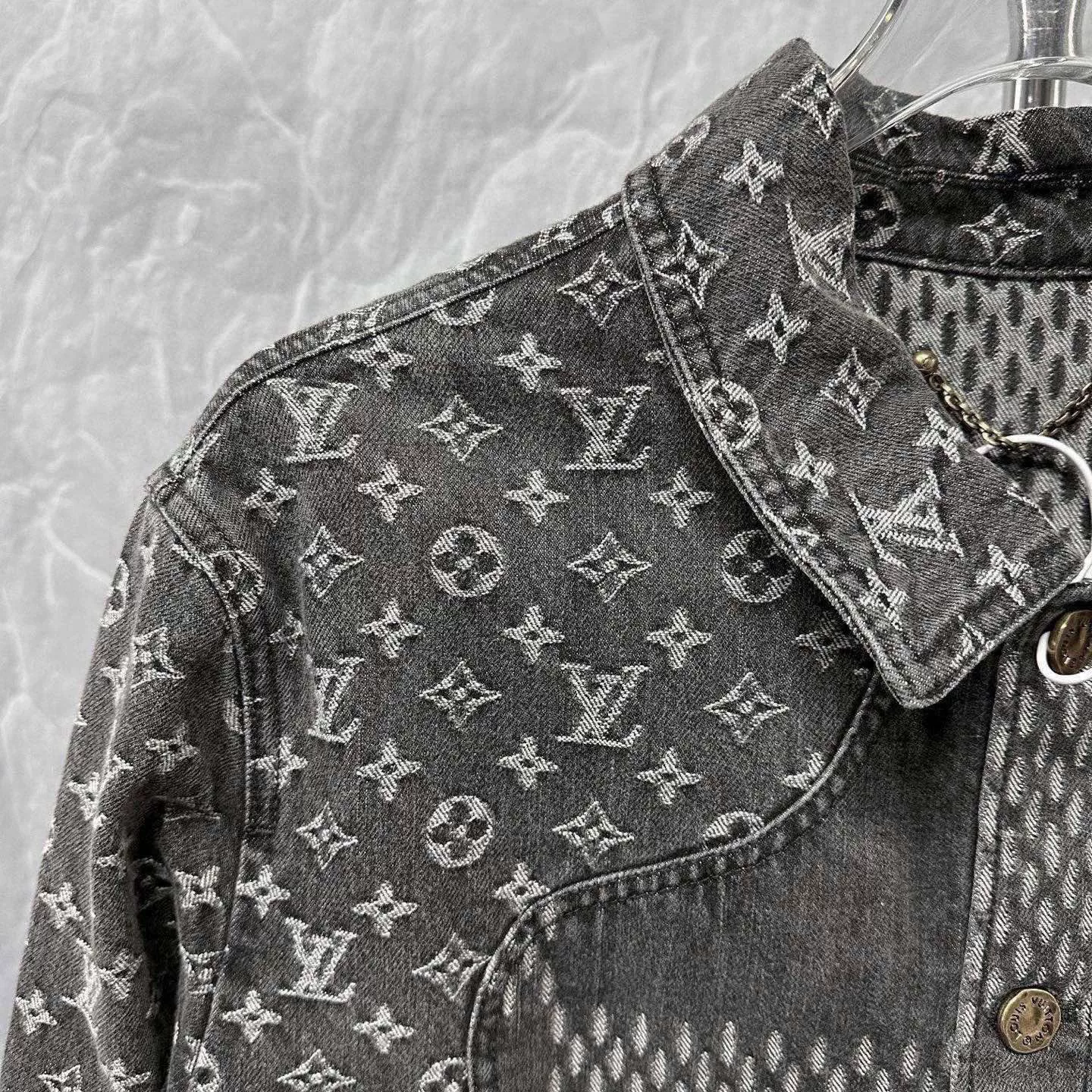 Louis Vuitton Nigo Monogram Denim Jacket — detail
