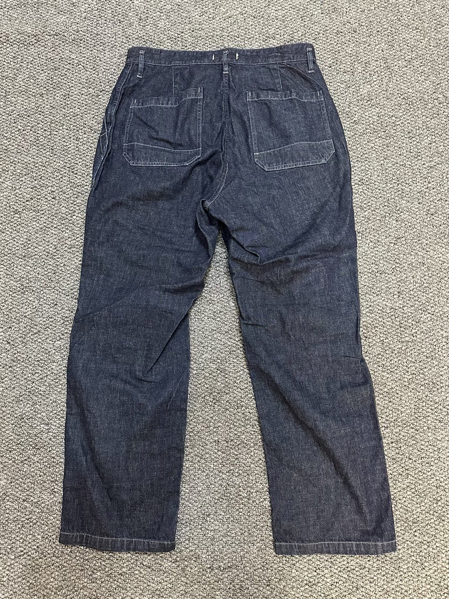 nonnative Raw Denim Work Pants — label