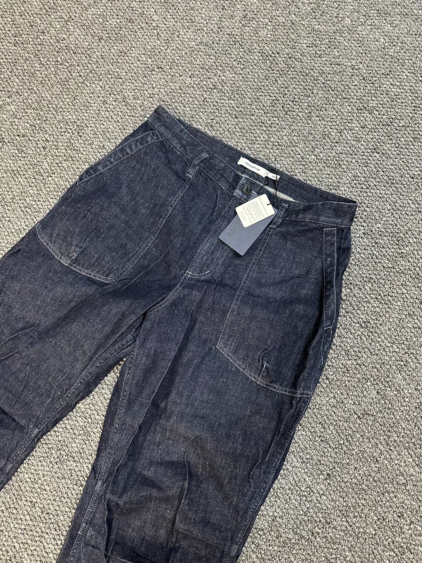 nonnative Raw Denim Work Pants — front