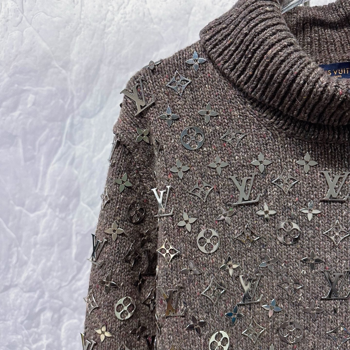 Louis Vuitton LV Metal Logo Turtleneck Sweater — detail