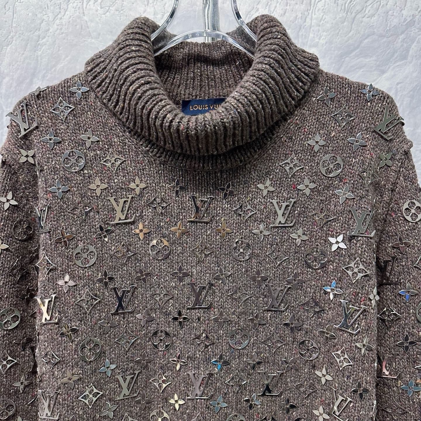 Louis Vuitton LV Metal Logo Turtleneck Sweater — front