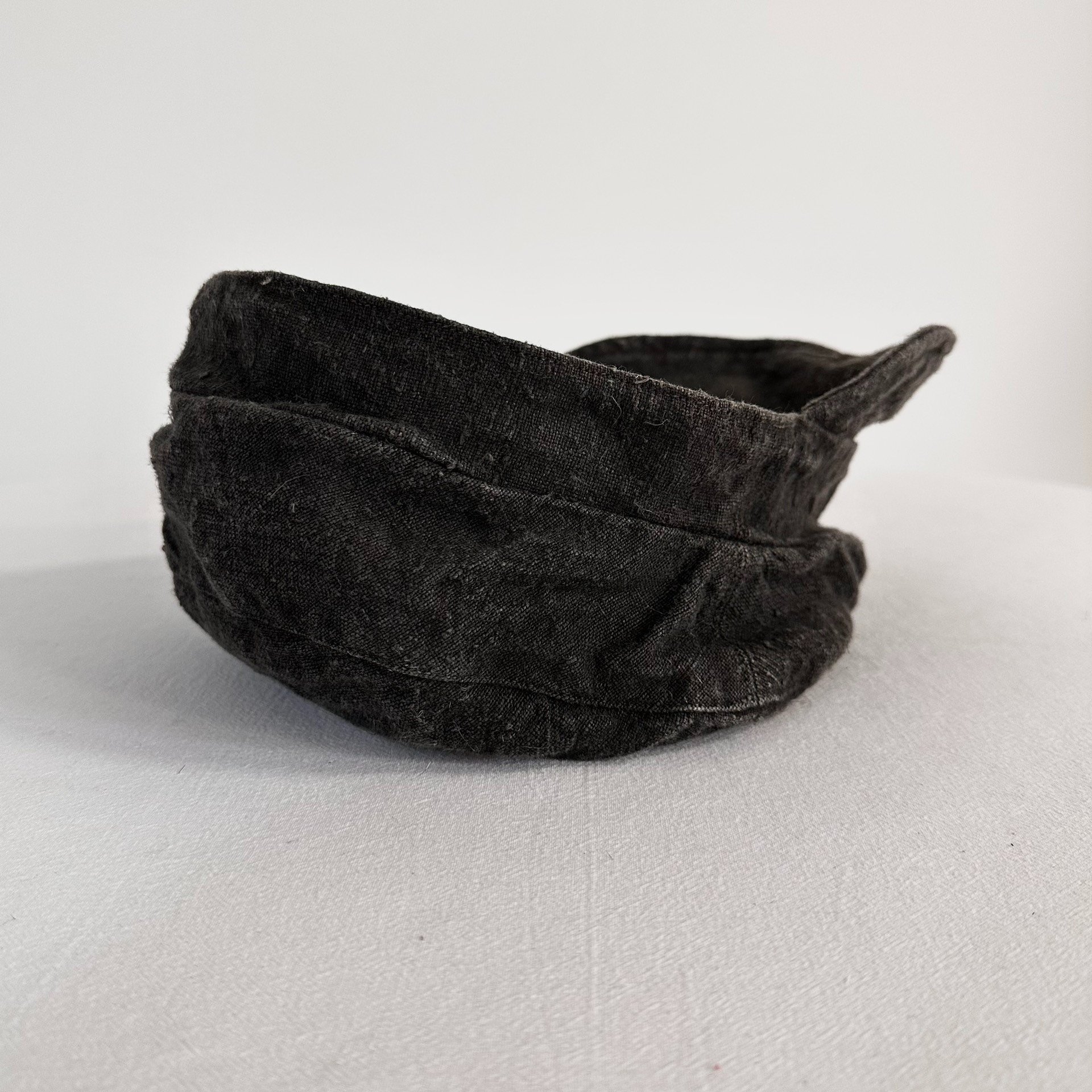 Andrew Driftwood Ink-Dyed Linen Newsboy Cap — label