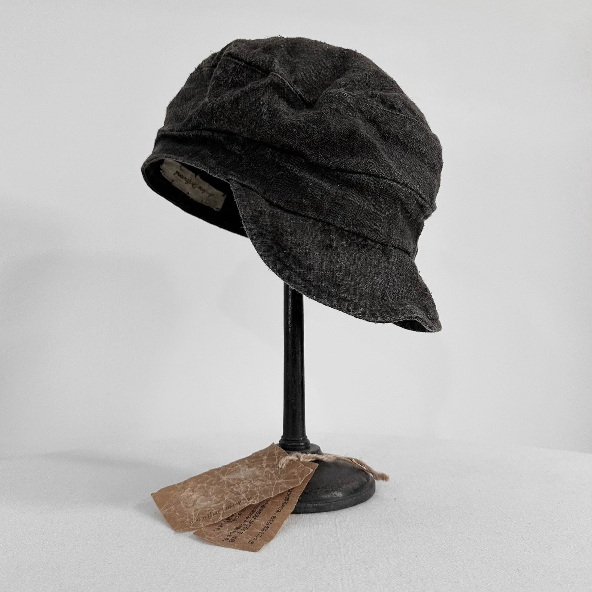 Andrew Driftwood Ink-Dyed Linen Newsboy Cap