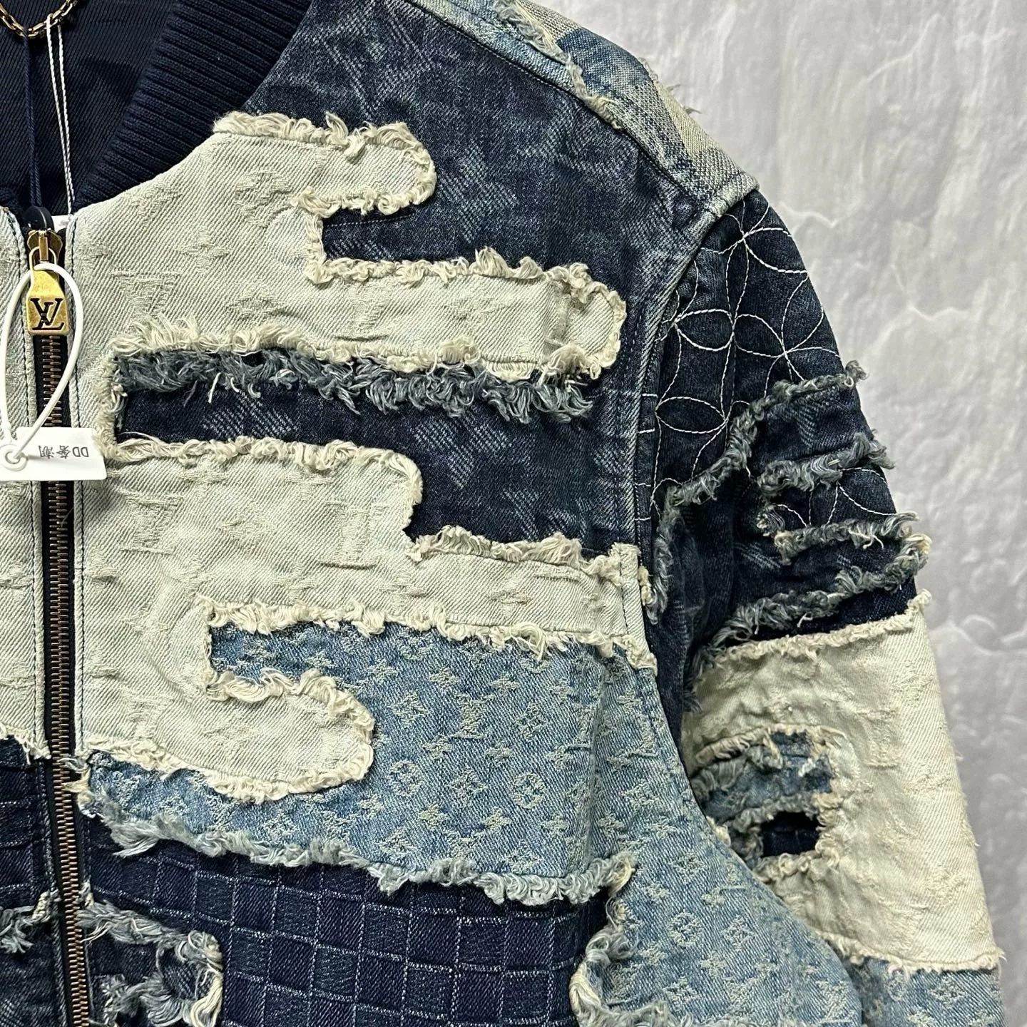 Louis Vuitton Nigo FW25 Patchwork Denim Jacket — detail