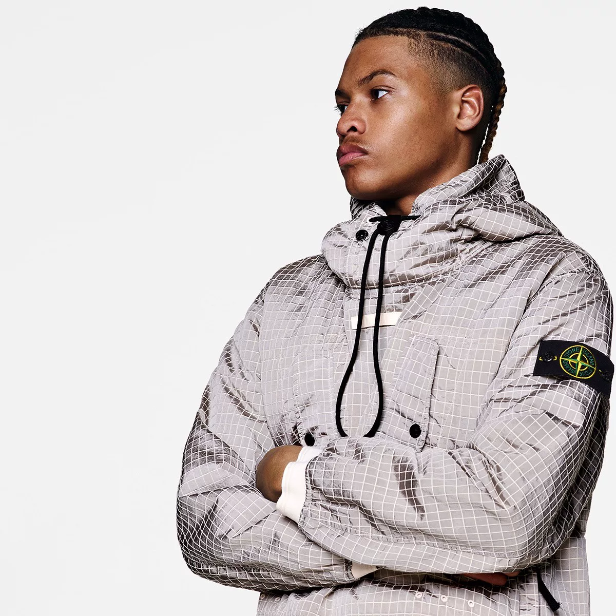 Stone Island Metal Nylon Pullover Puffer — detail