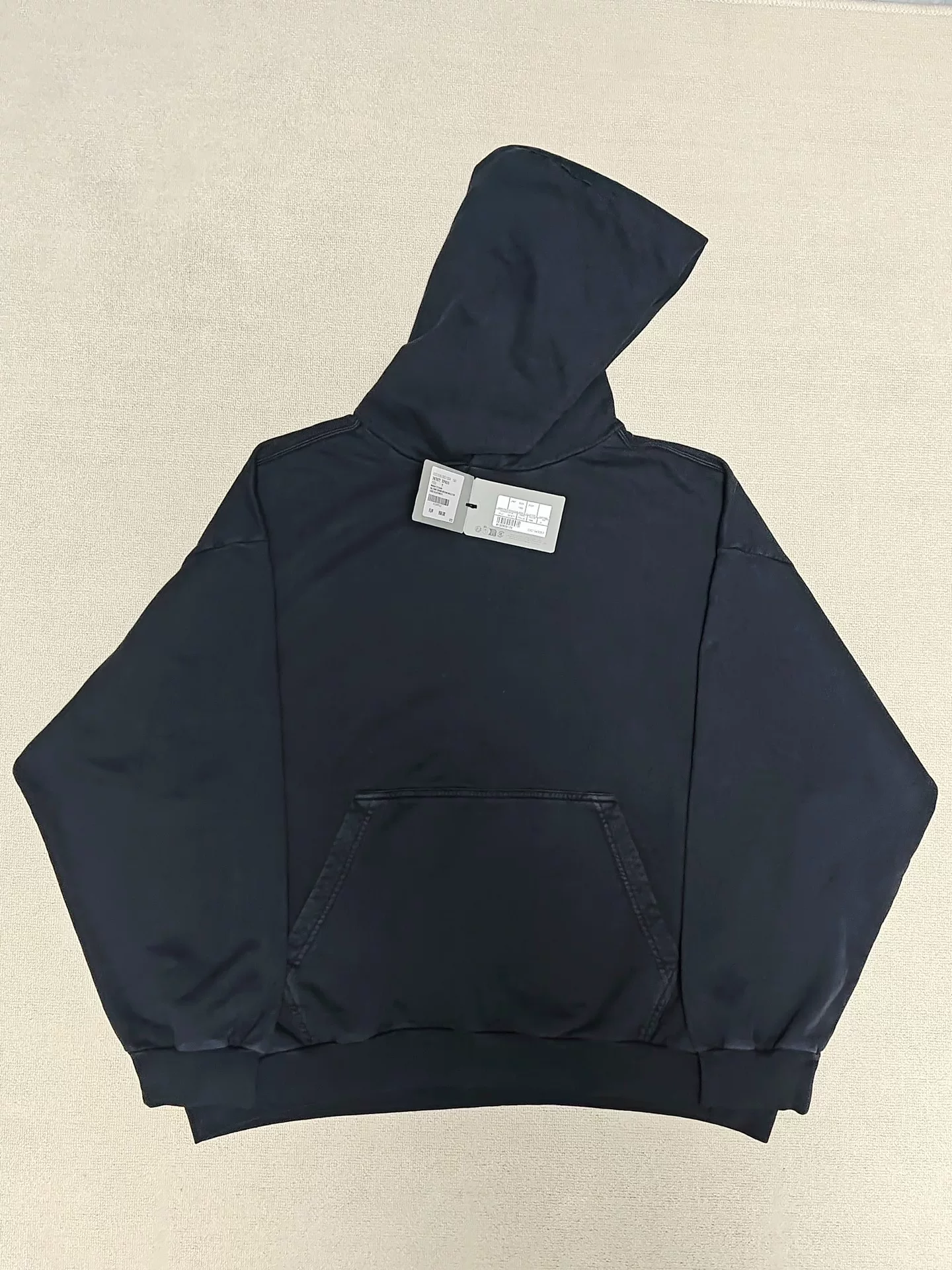 Balenciaga 24SS Distressed Logo Hoodie — detail