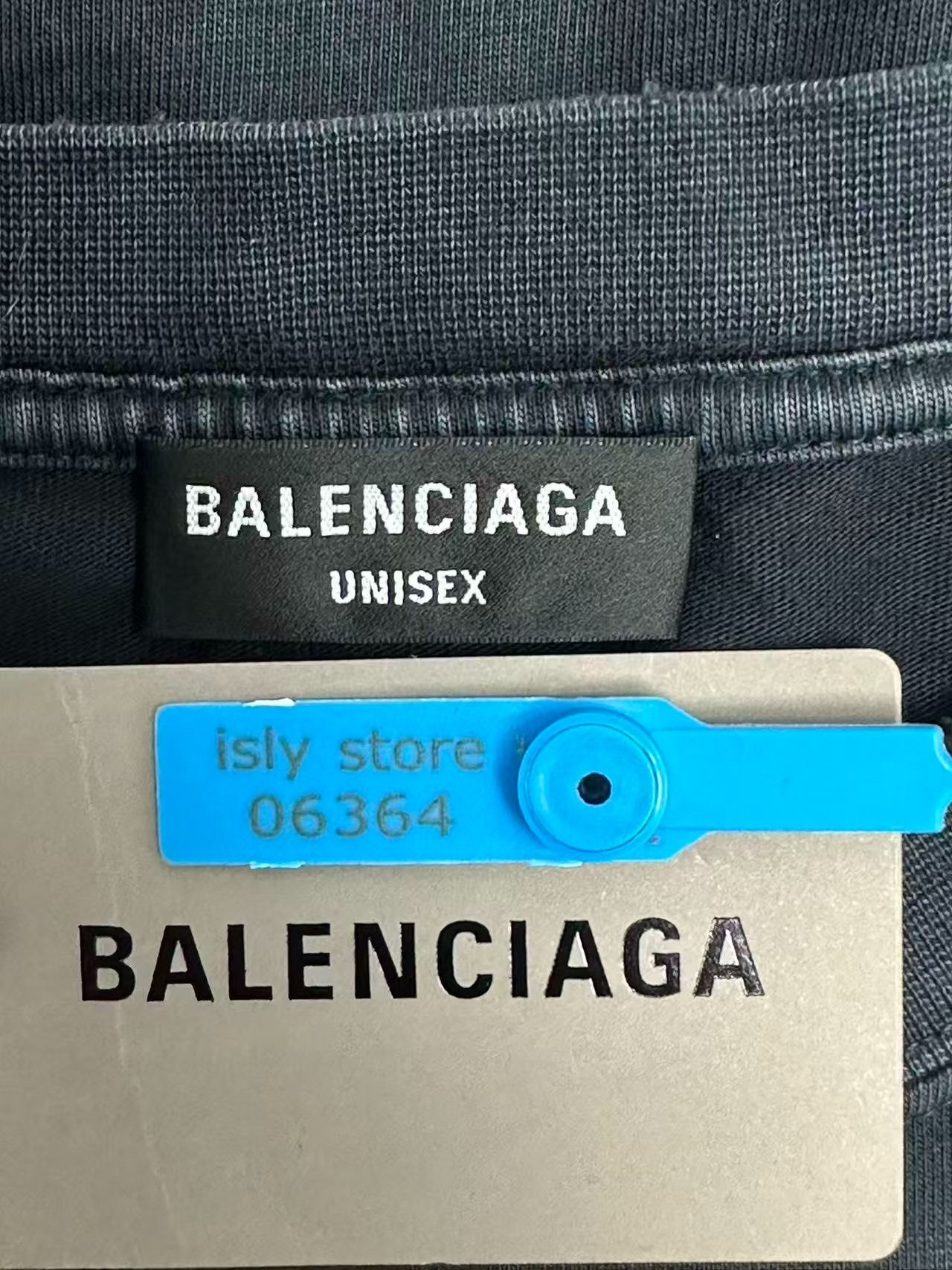 Balenciaga BB Logo Distressed Short-Sleeve T-Shirt — back