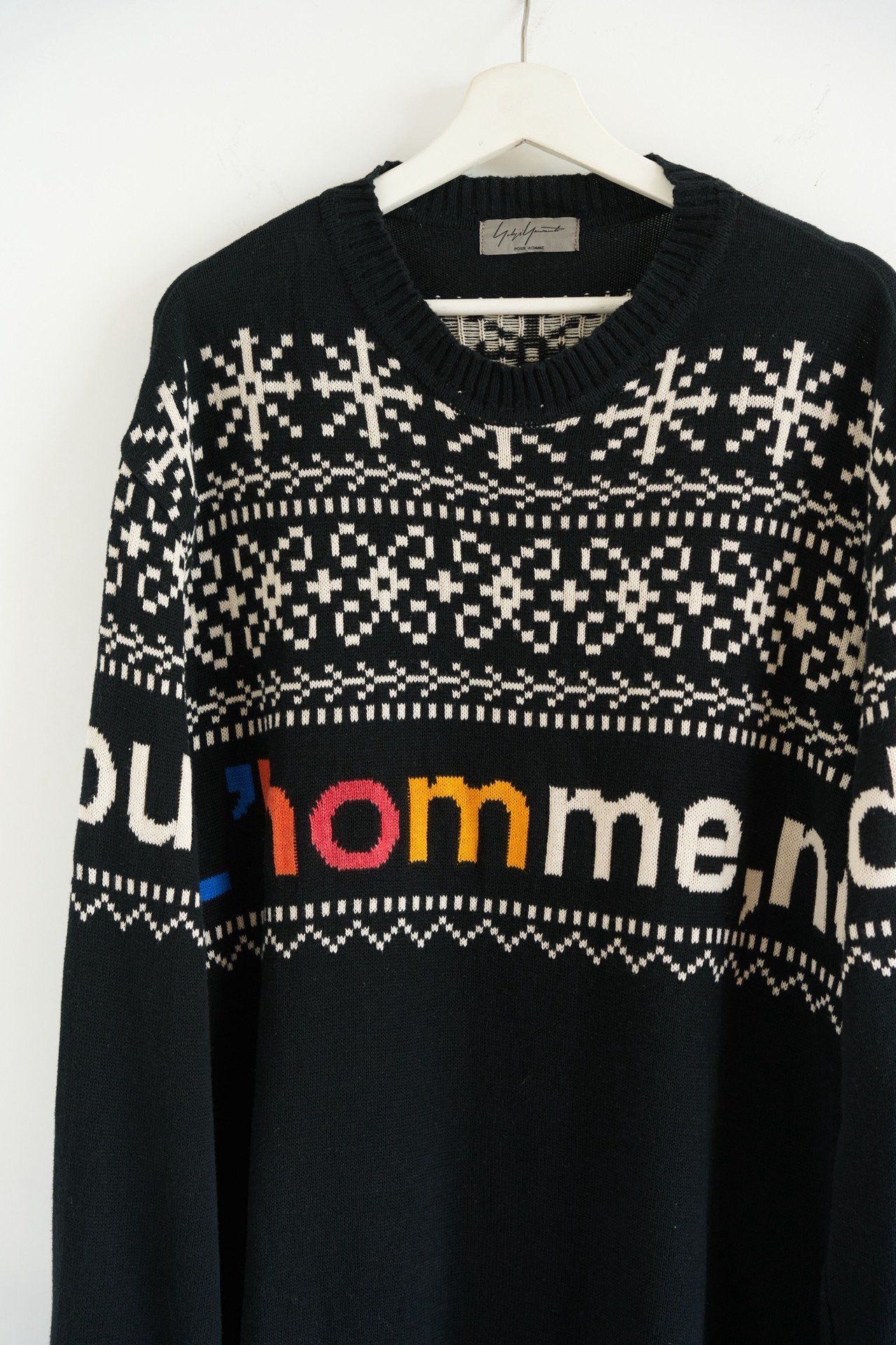 Yohji Yamamoto 2016 AW Fair Isle Sweater — back