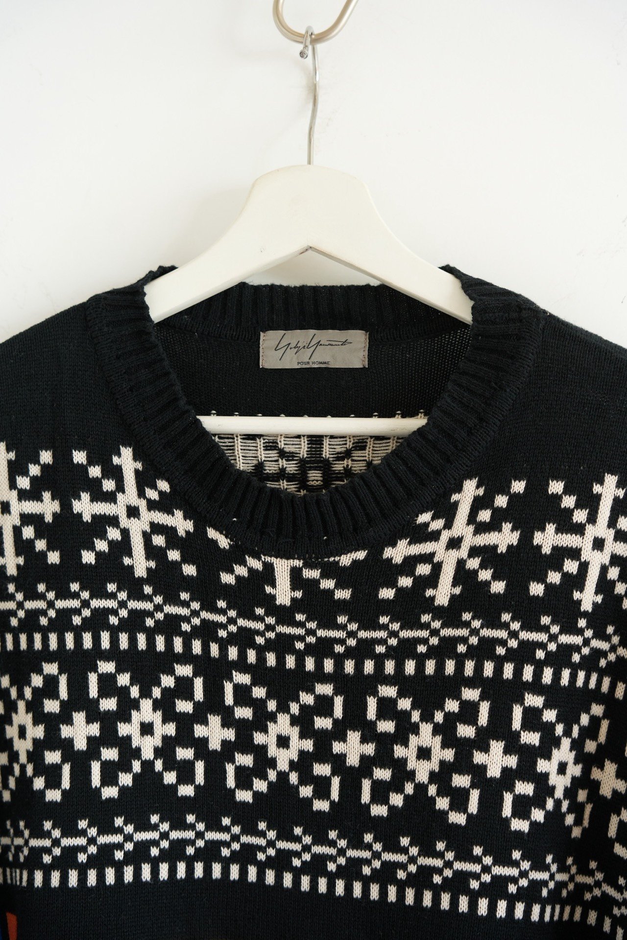 Yohji Yamamoto 2016 AW Fair Isle Sweater — detail