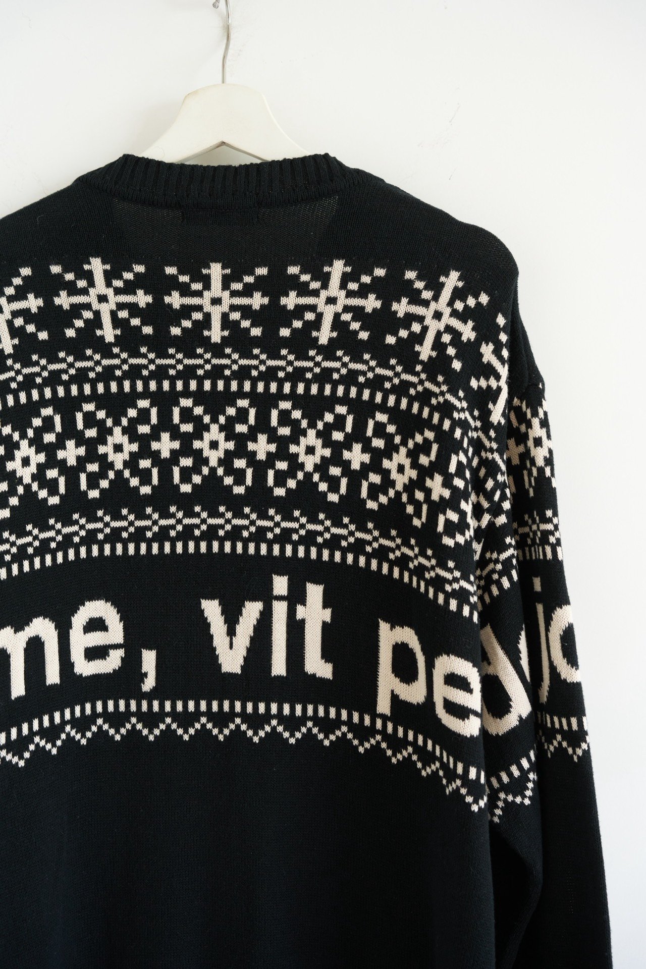 Yohji Yamamoto 2016 AW Fair Isle Sweater — label