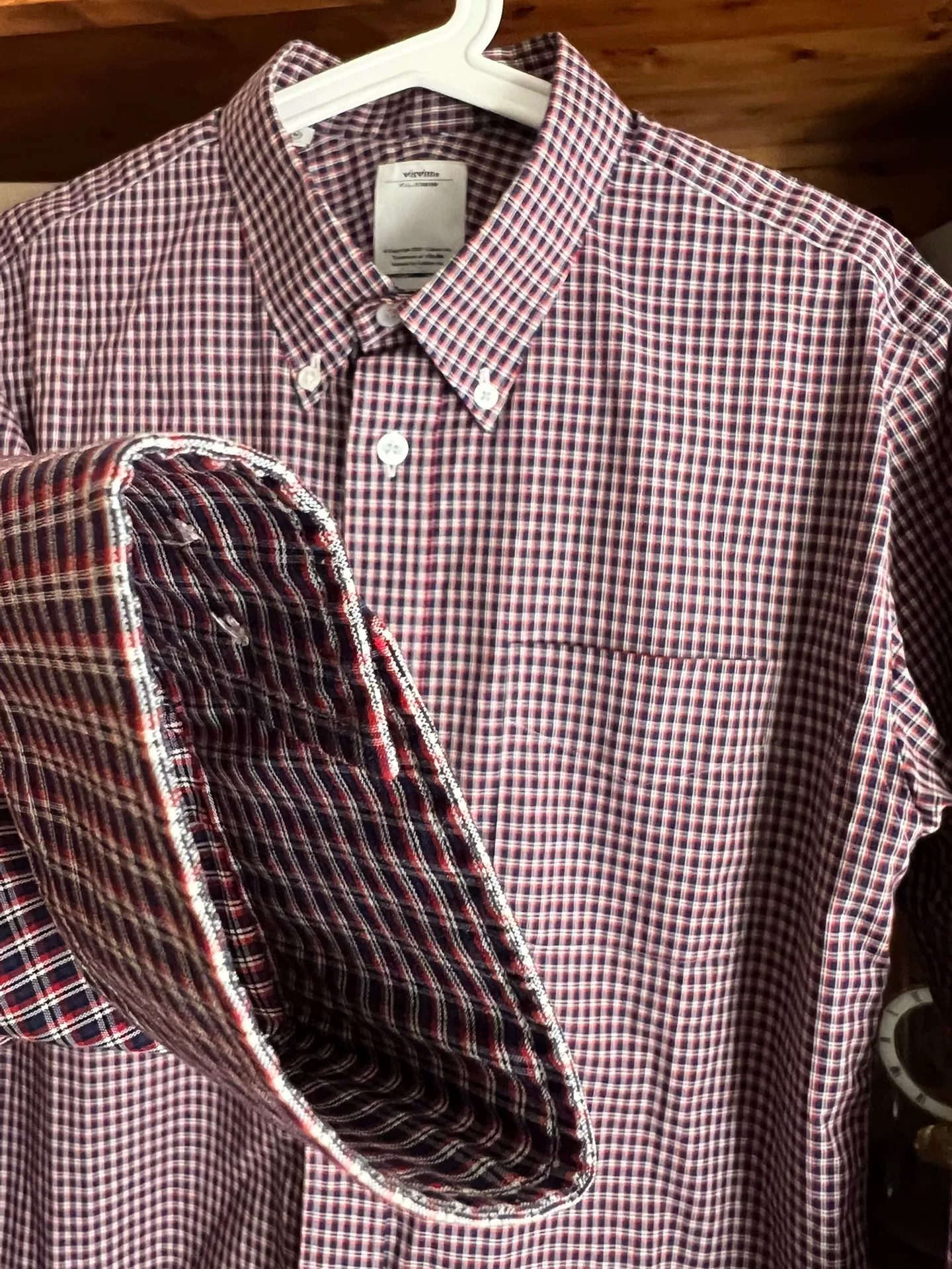 visvim Early Check Cotton Shirt — back