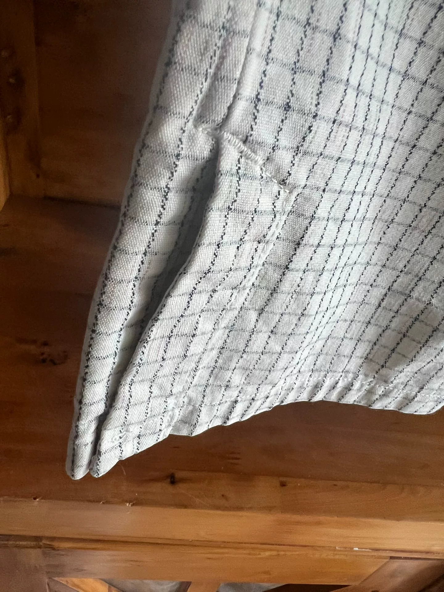 45r Made in Japan Suspender Checkered Cropped Pants — back