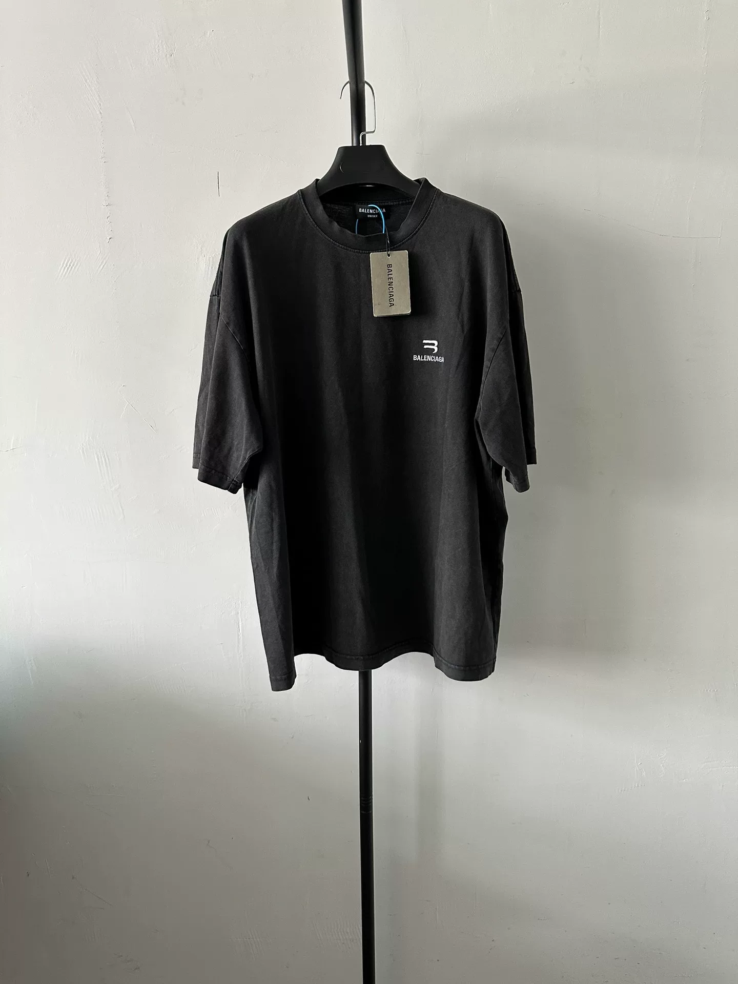 Balenciaga Logo Print Round Neck T-Shirt