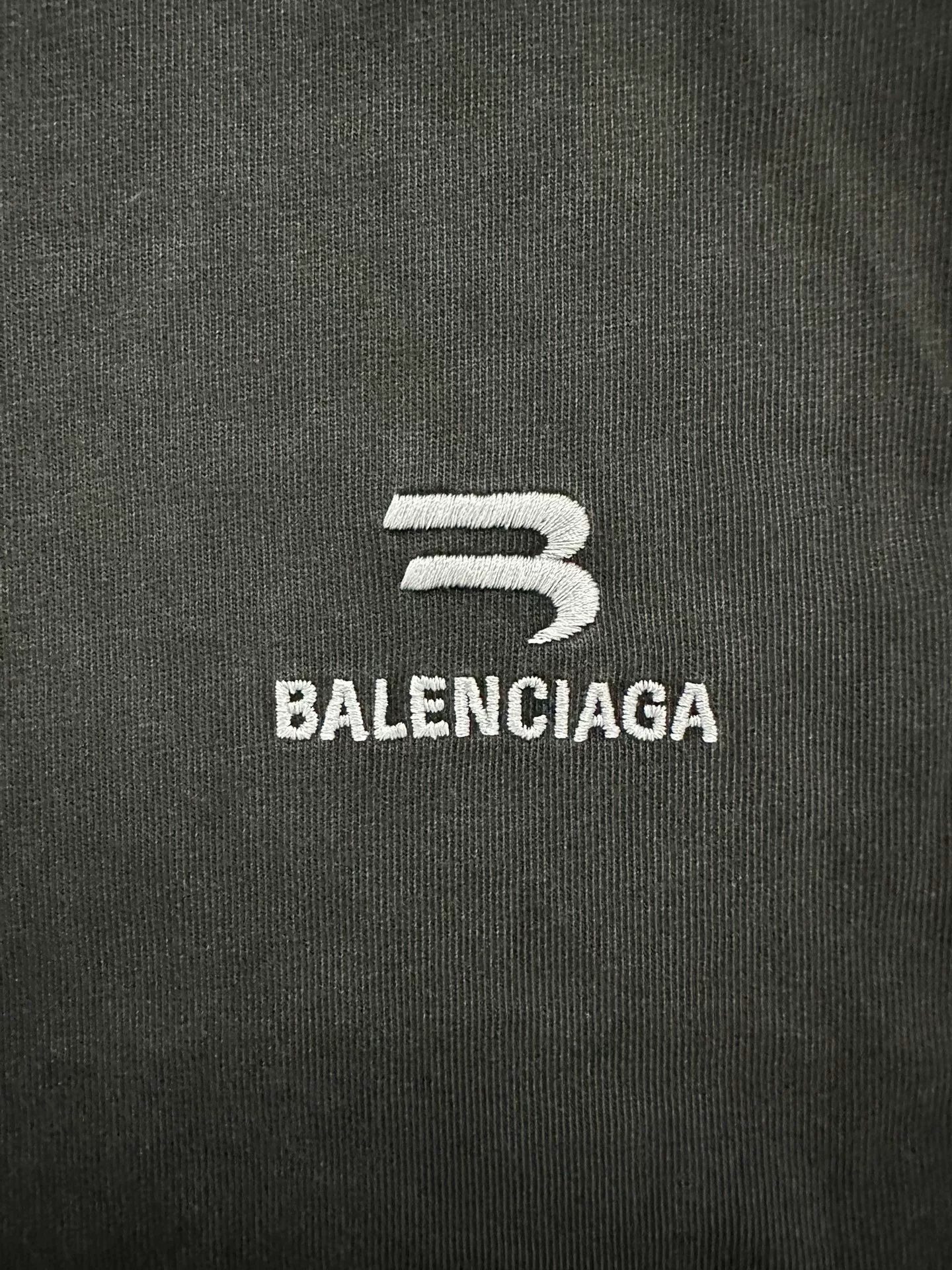Balenciaga Logo Print Round Neck T-Shirt — detail