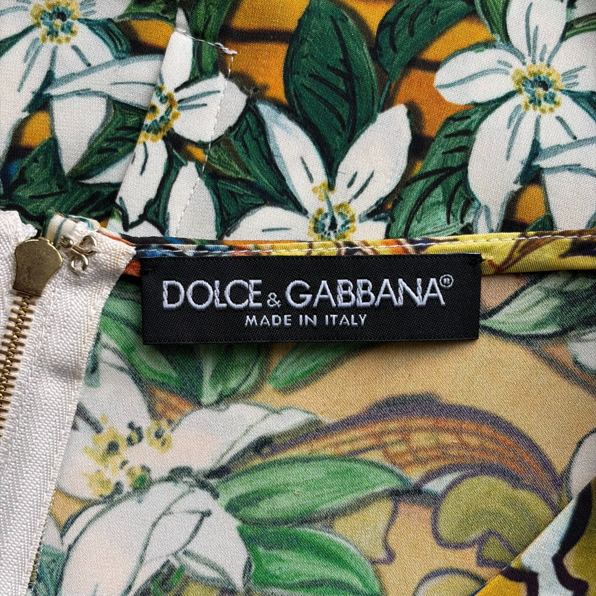 Dolce & Gabbana Floral Silk Long-Sleeve Top — back