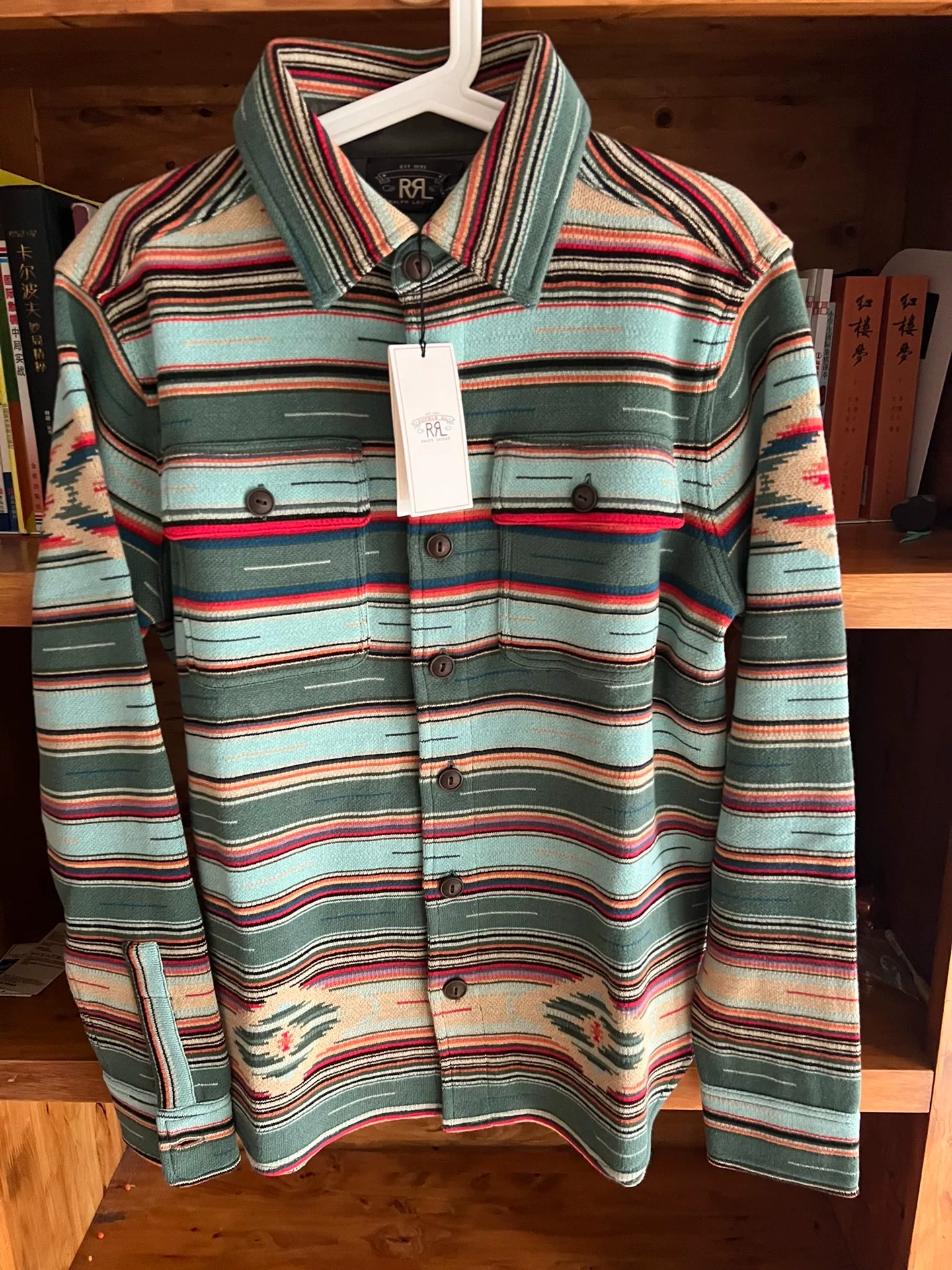 RRL Double RL Striped Cotton Shirt — back