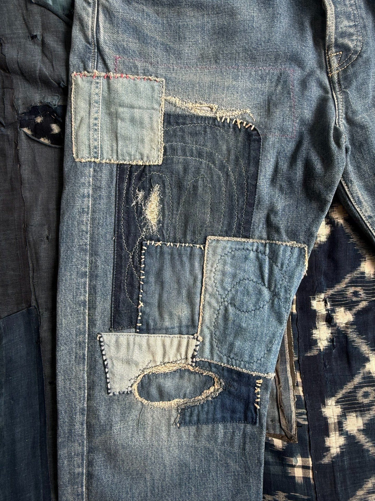 KAPITAL 23AW 14oz Denim Patchwork Jeans — back