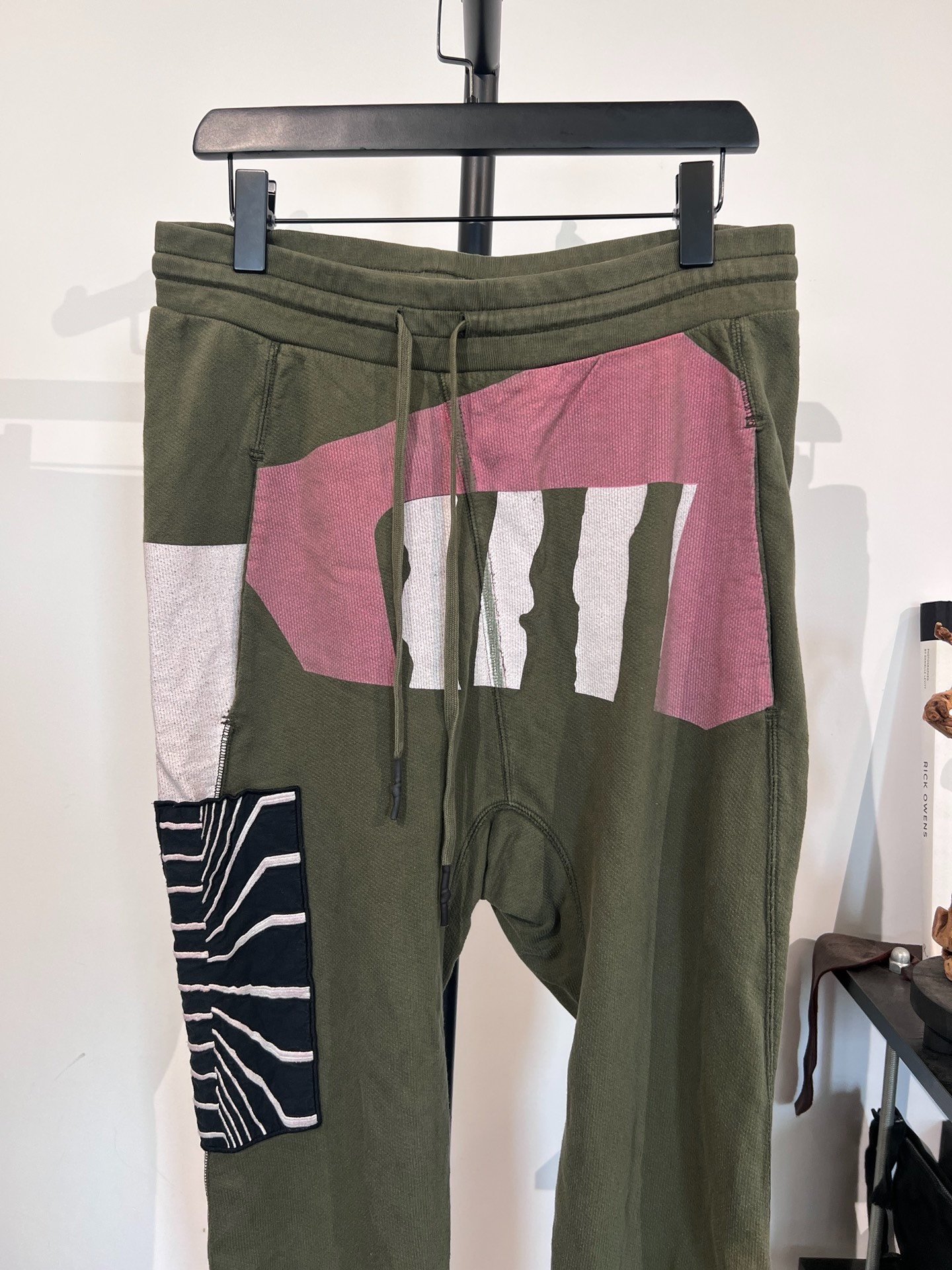 Boris Bidjan Saberi Olive Jogger Pants — detail