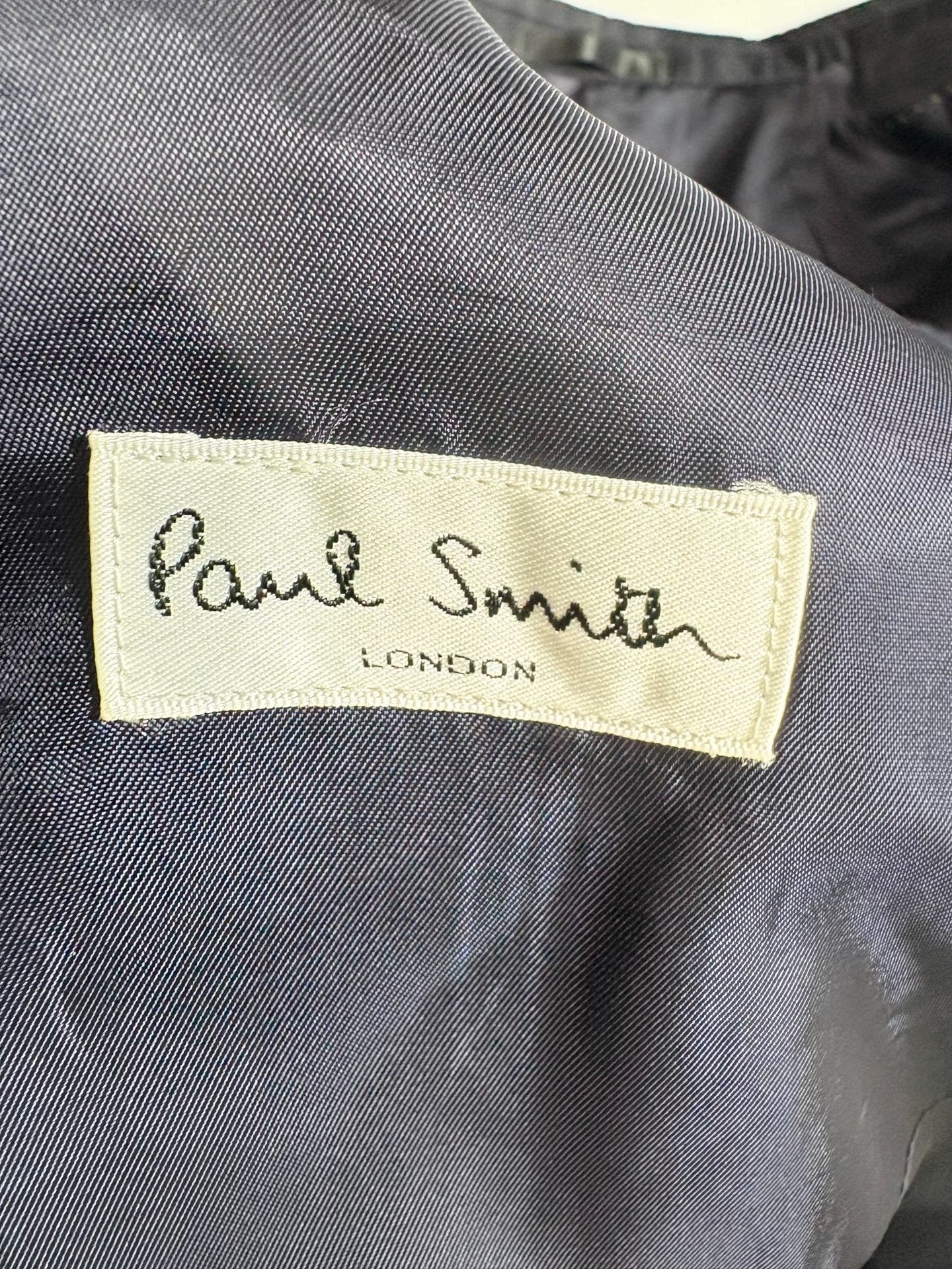 Paul Smith Blue Pinstripe Tailored Blazer — label