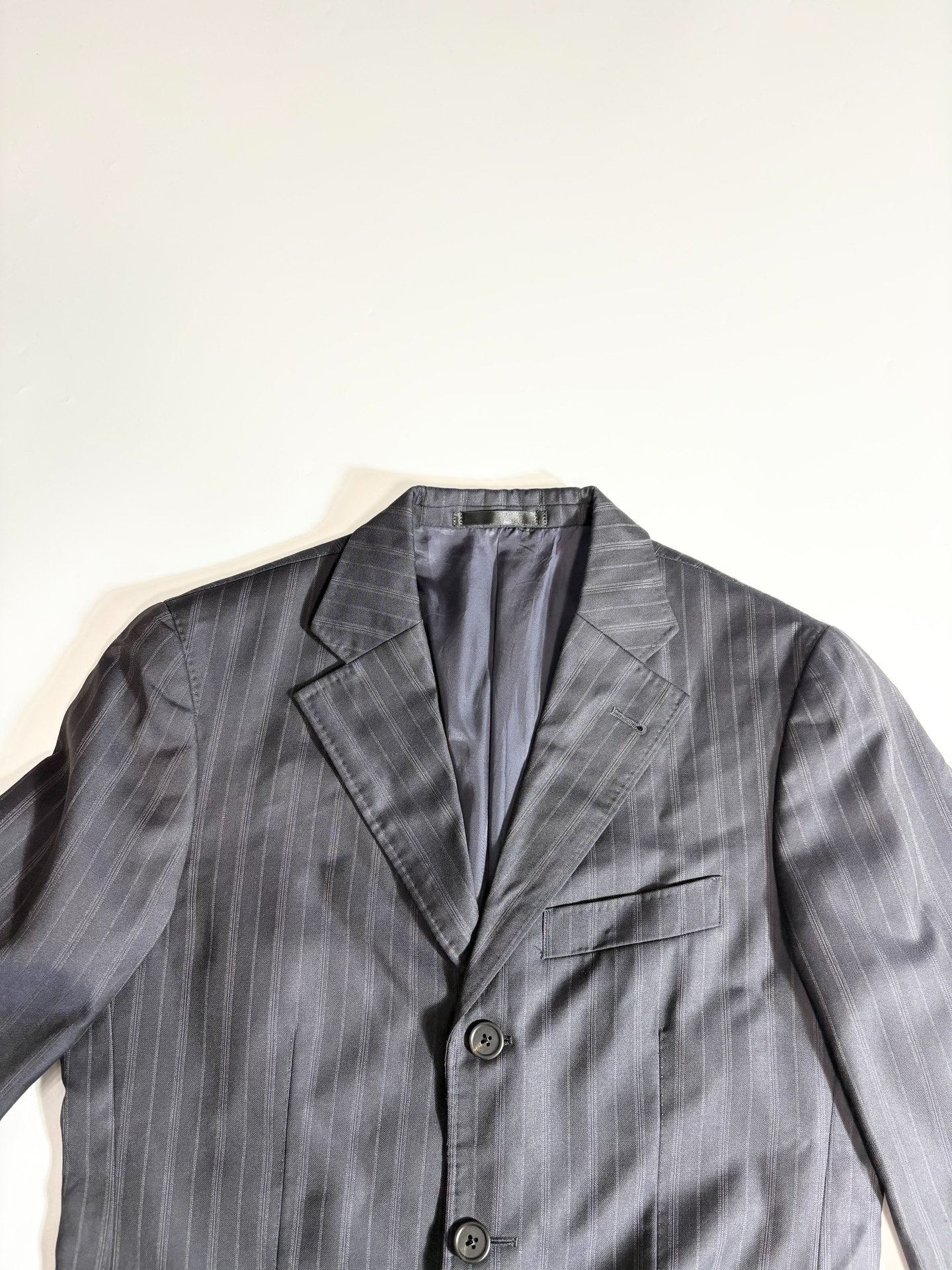 Paul Smith Blue Pinstripe Tailored Blazer — detail