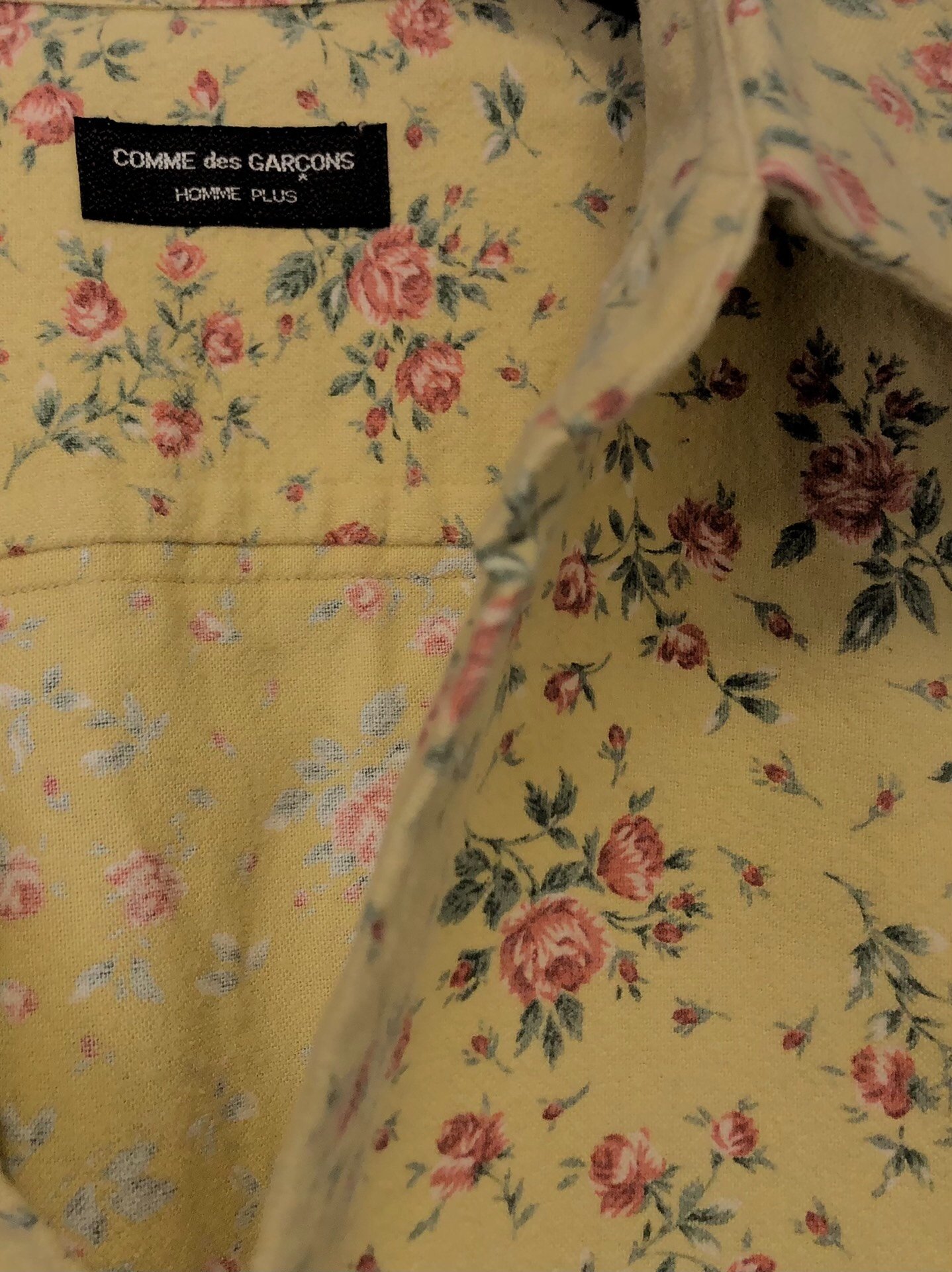 Comme des Garçons 98FW Floral Runway Shirt — label