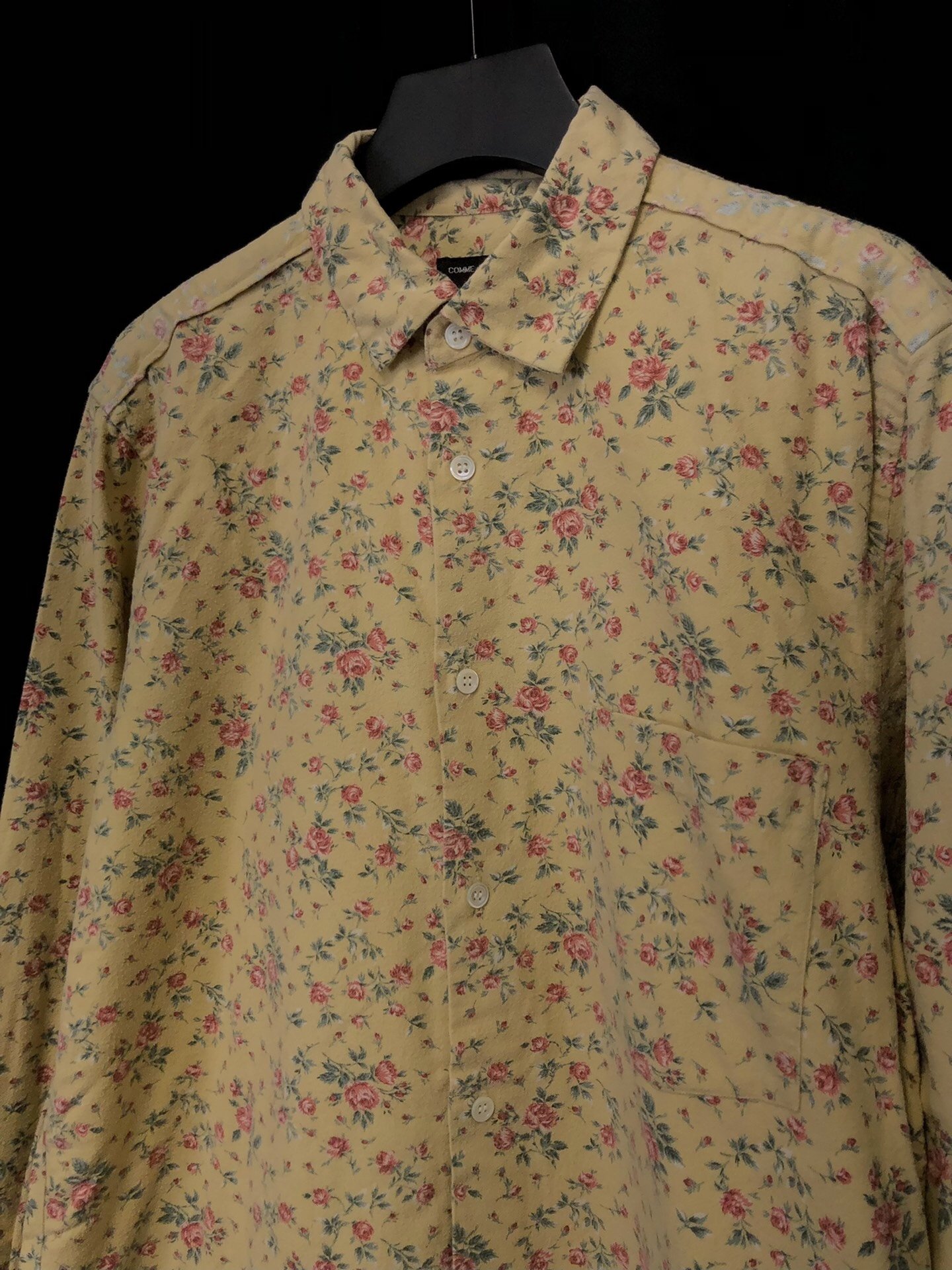 Comme des Garçons 98FW Floral Runway Shirt — detail