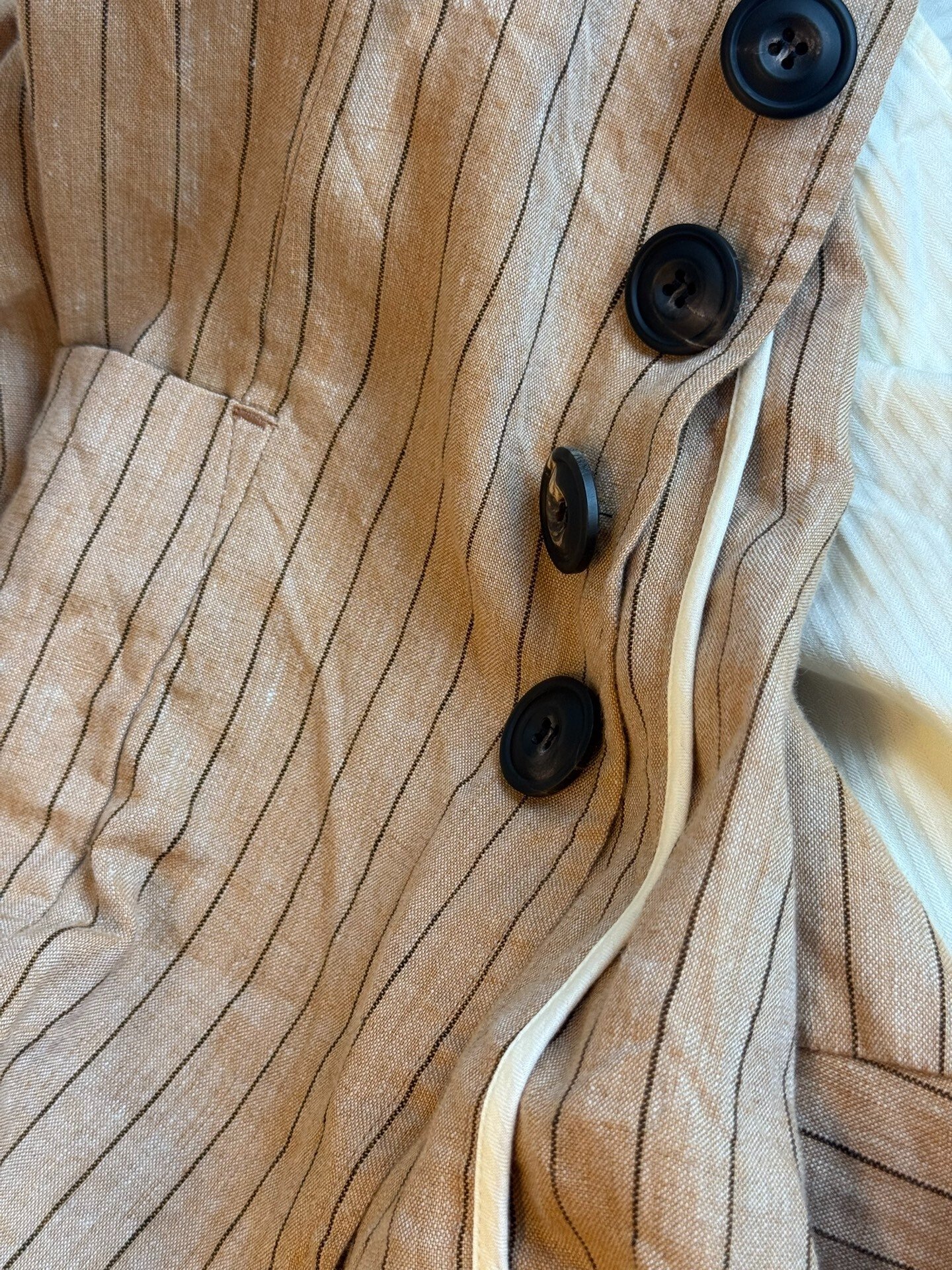 John Alexander Skelton 24SS Vintage Linen Jacket — detail