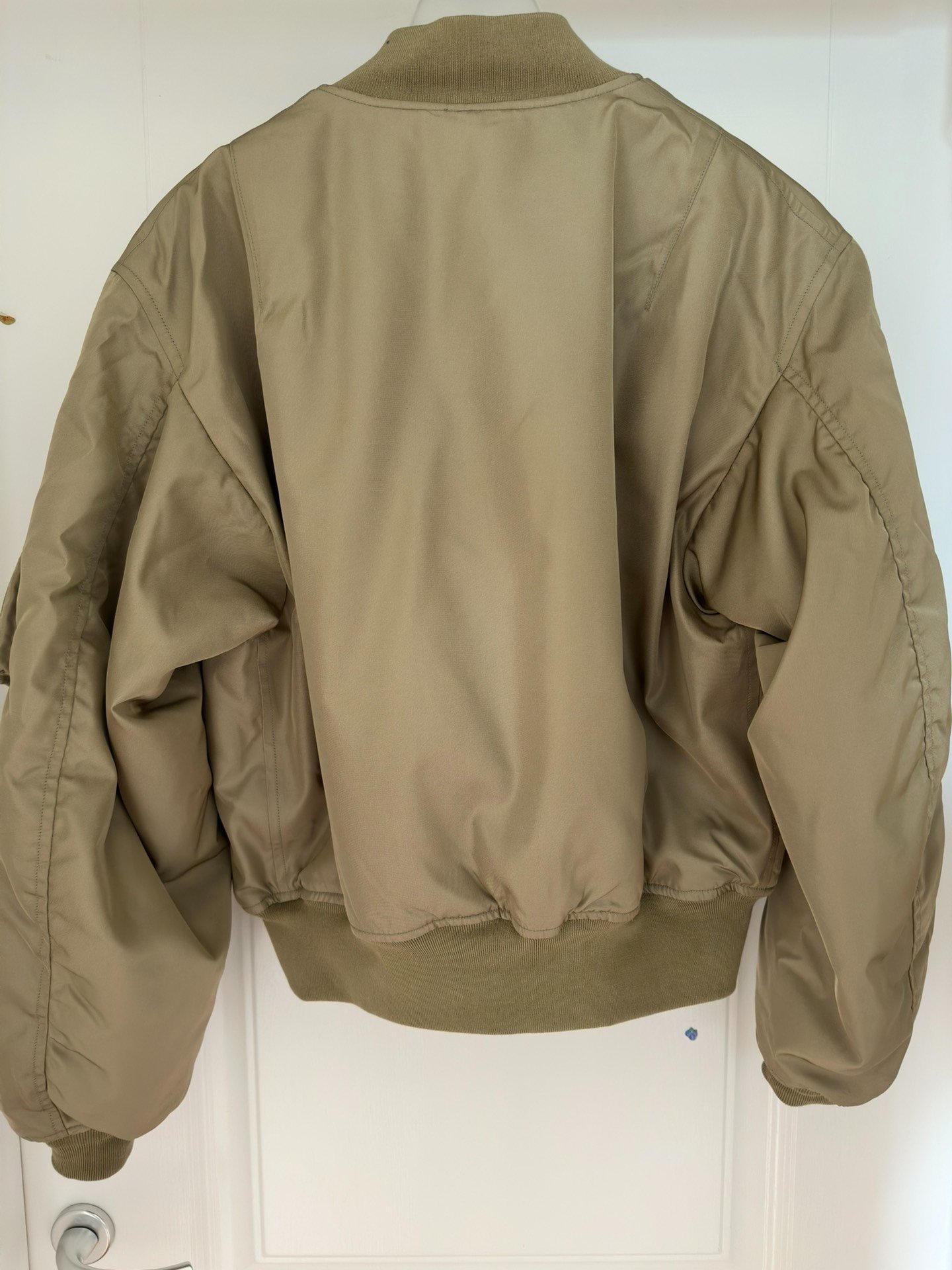AURALEE Silk MA-1 Bomber Jacket — front