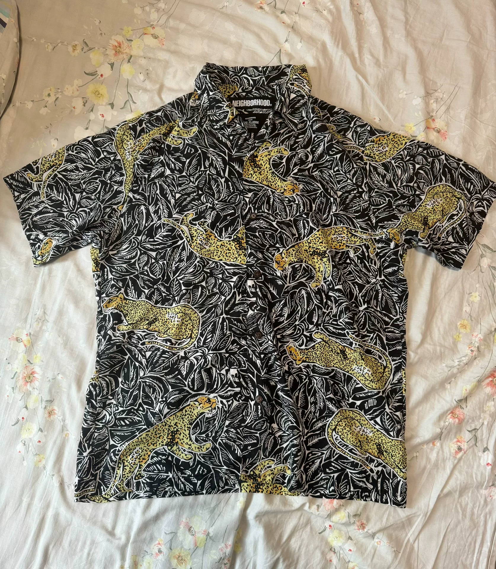 Neighborhood 19ss Hawaiian Leopard Print Shirt