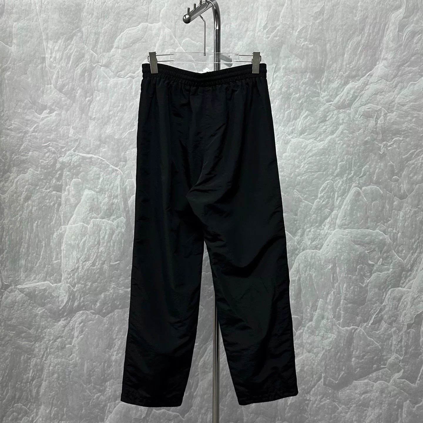 Balenciaga 3B Logo Embroidered Zip Straight Pants — back
