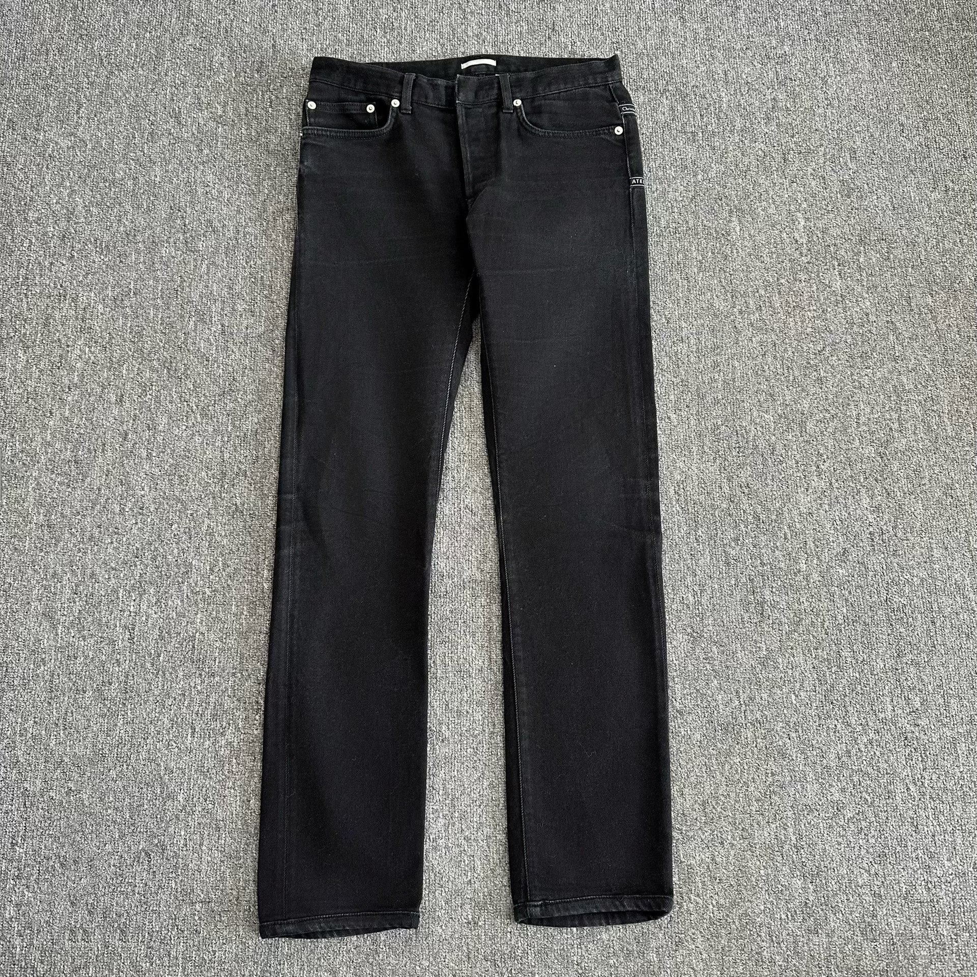 Dior Black Atelire Slogan Straight Jeans