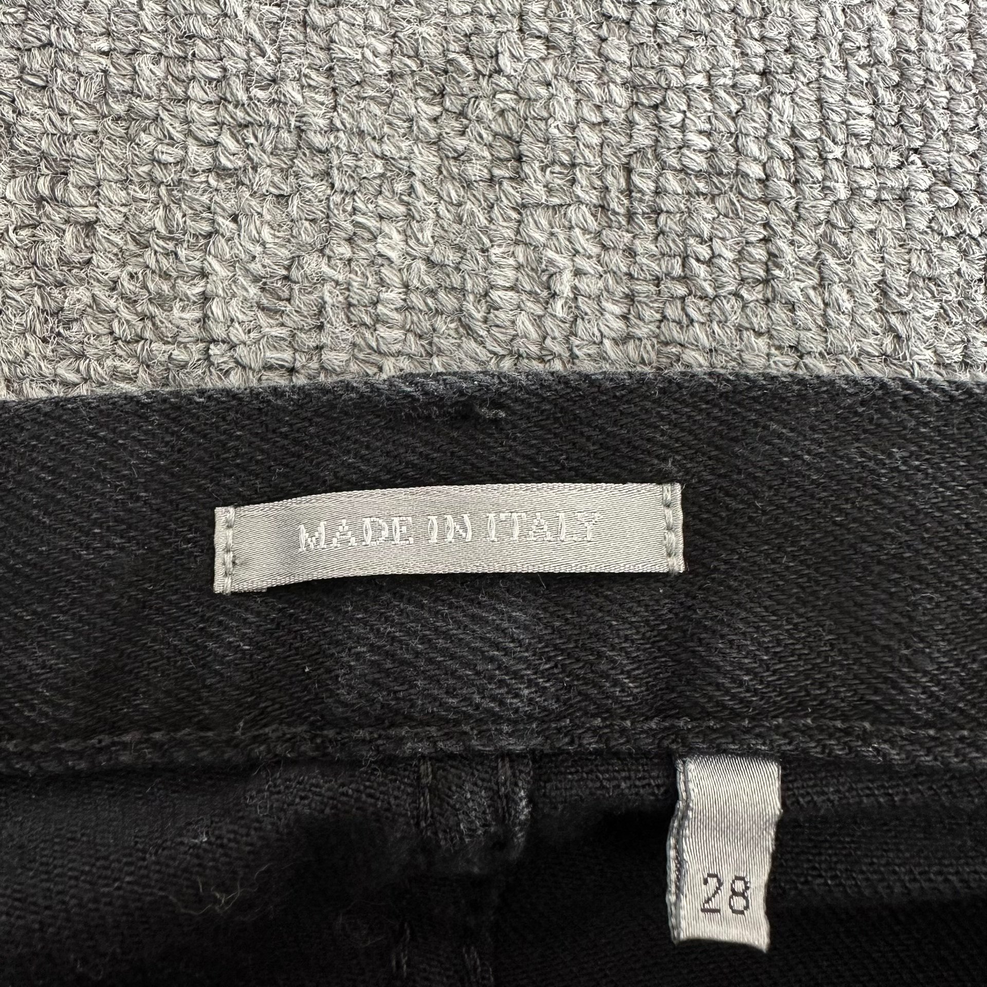 Dior Black Atelire Slogan Straight Jeans — front