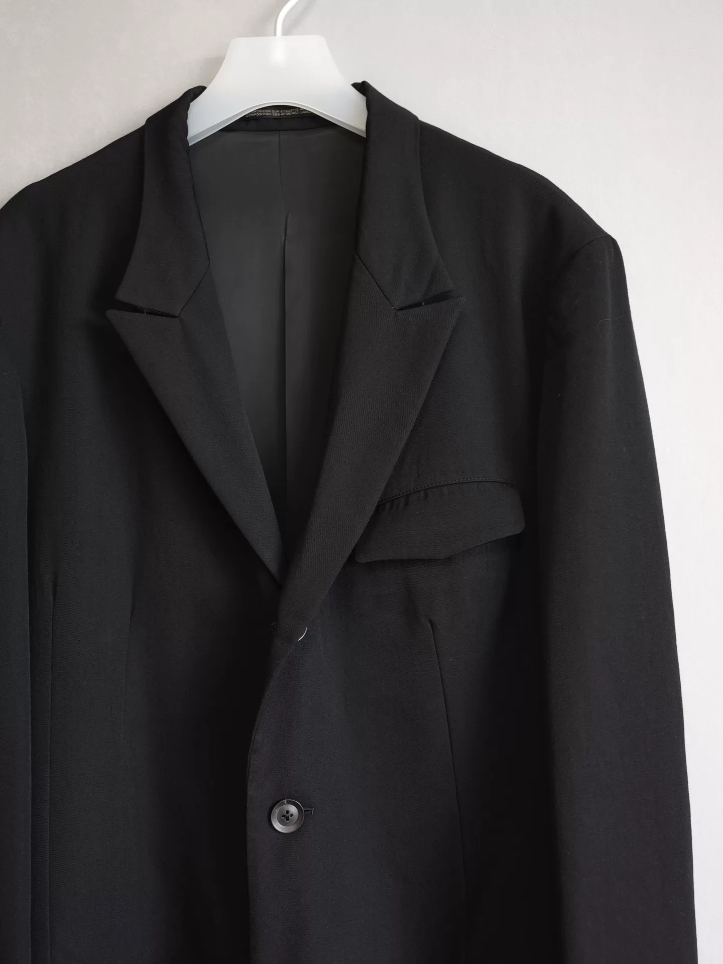 Yohji Yamamoto 19AW Monk Long Coat — label