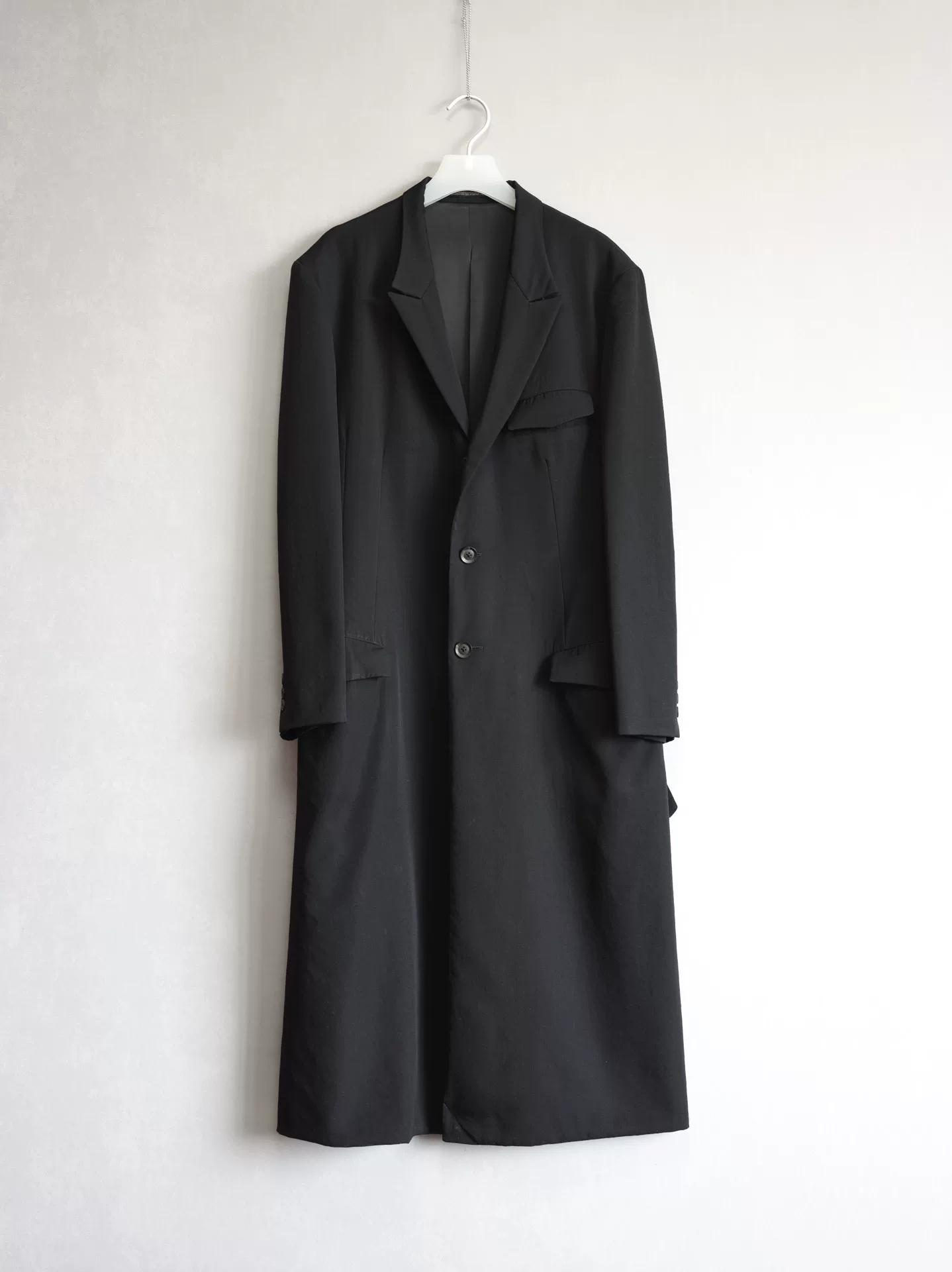 Yohji Yamamoto 19AW Monk Long Coat — detail