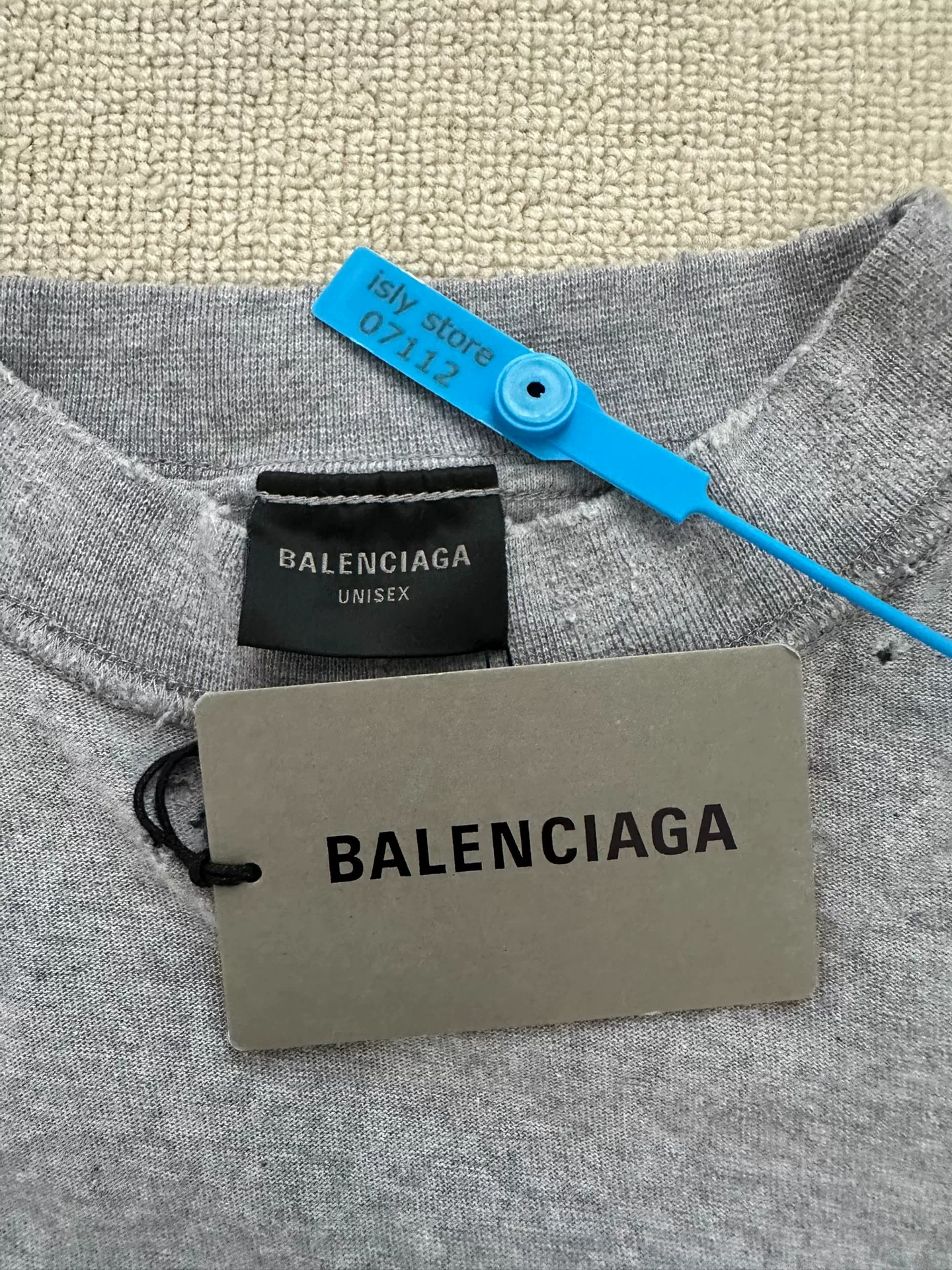 Balenciaga Loose Letter Print T-Shirt — label