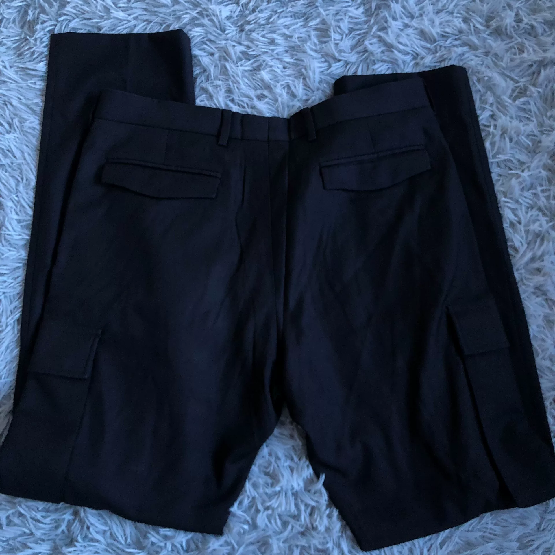 Dior Side Cargo Pocket Wool Pants — back
